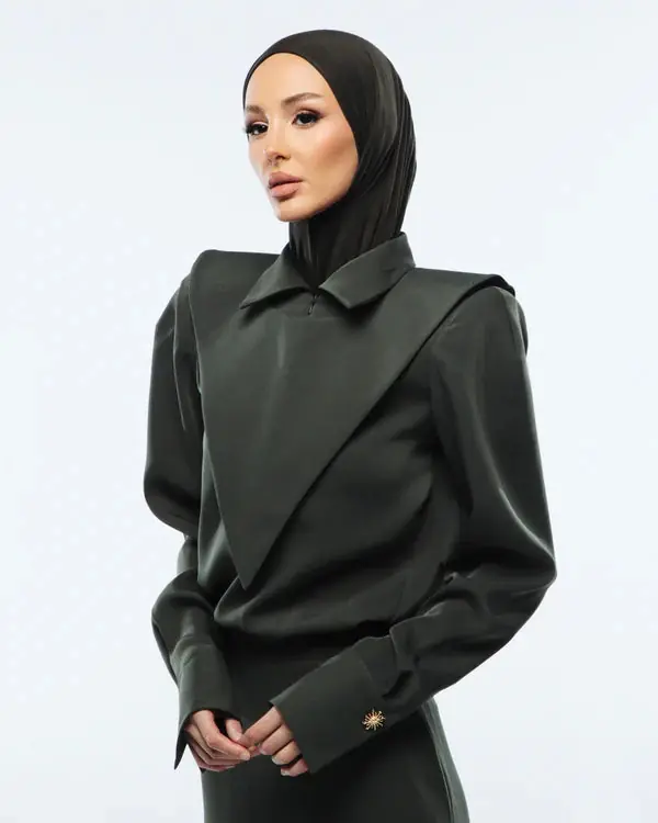 Sonne Blouse and Collar - Olive Green, photo 2