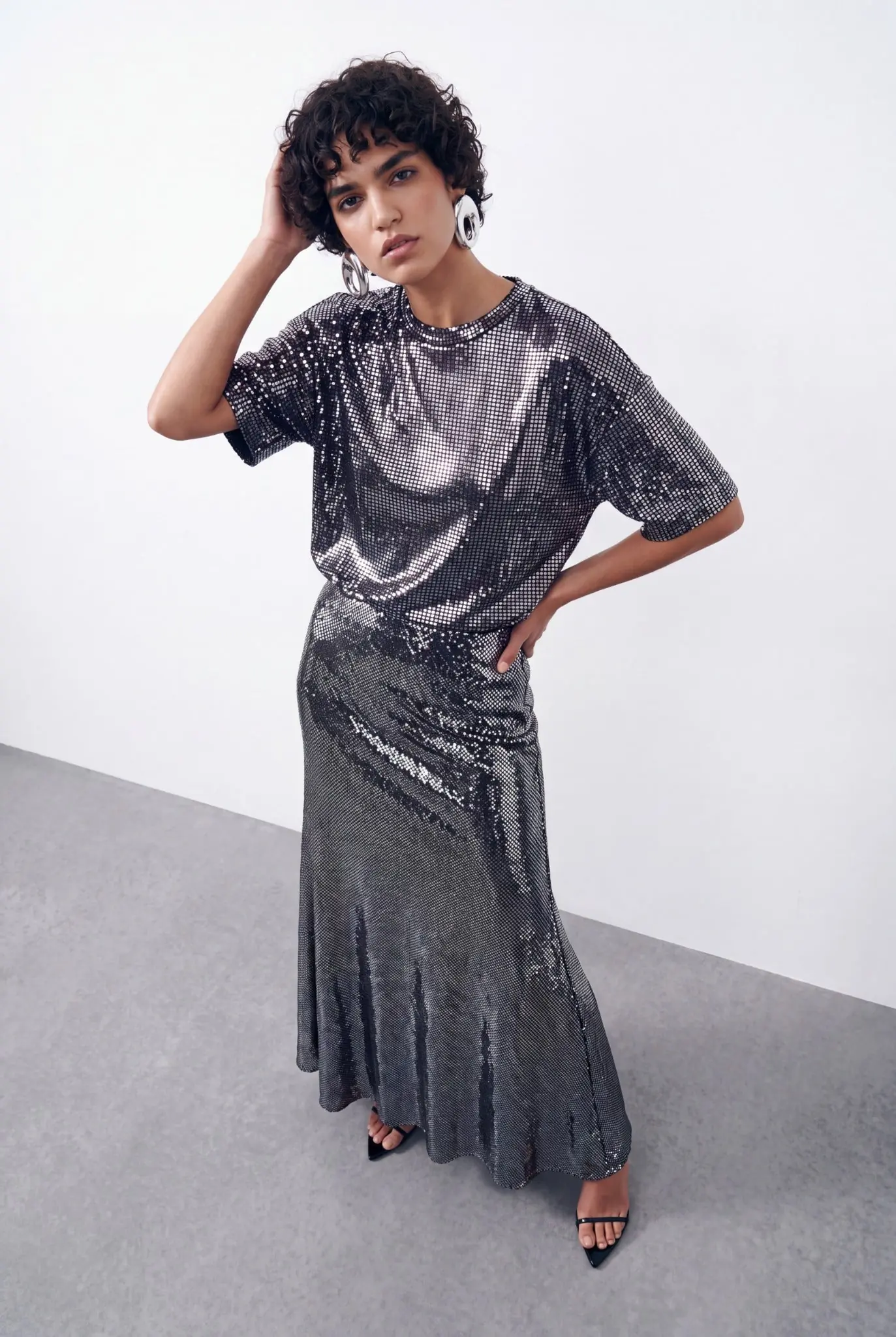 Glamour Silver Long Skirt, photo 6