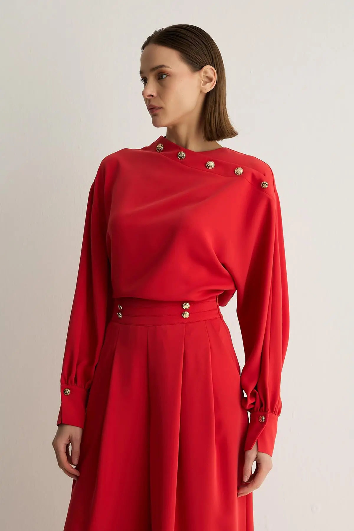 Oriana Tailored Trousers – Red, photo 3