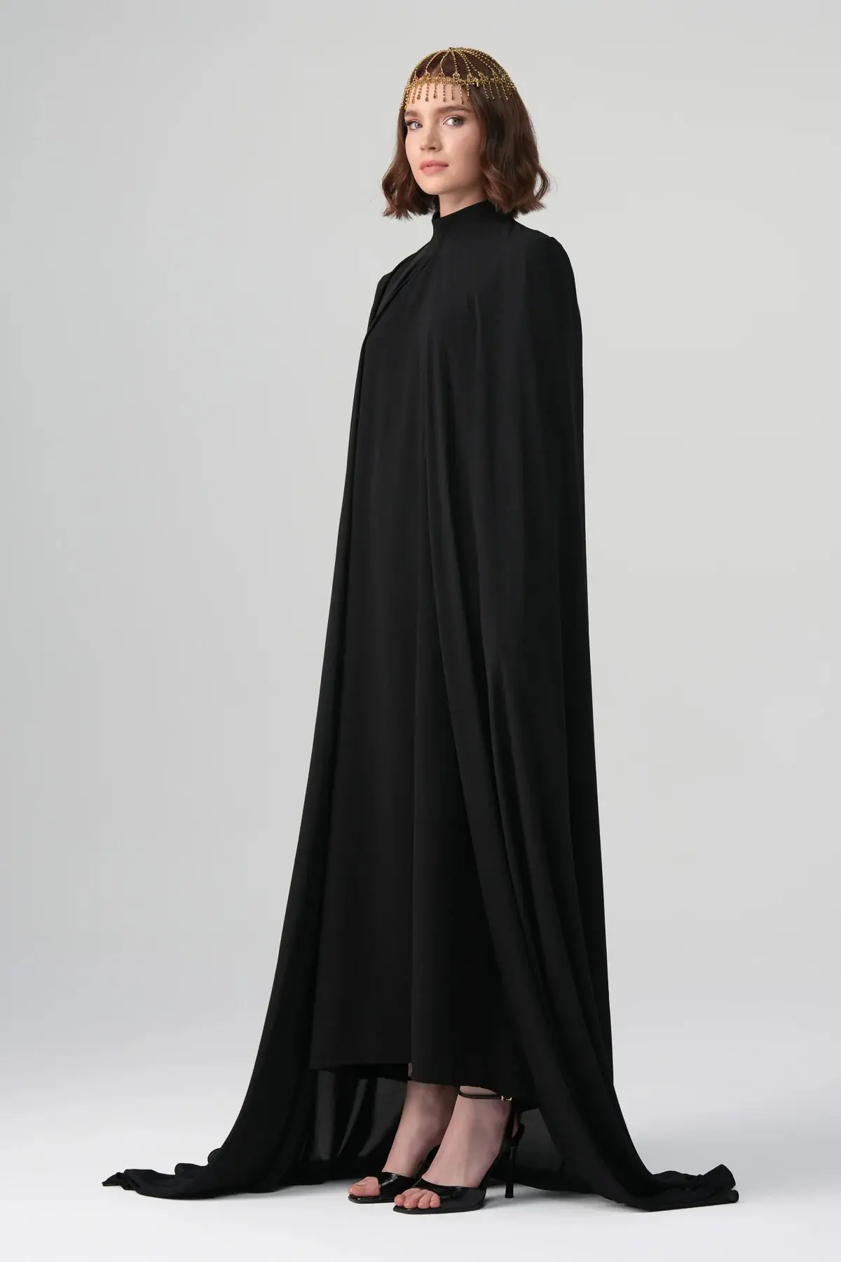 Infinity Cape Dress – Black, photo 6