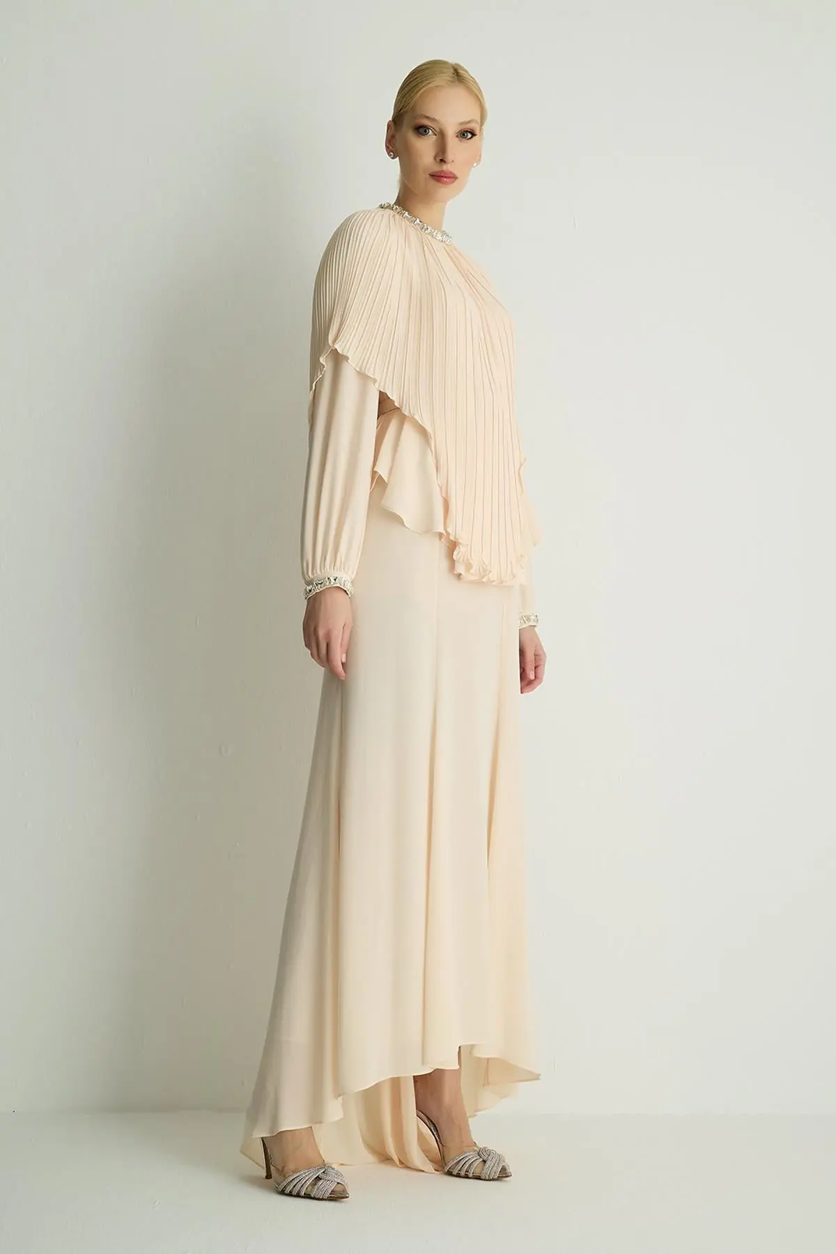 Plume Dress — Stone, photo 5