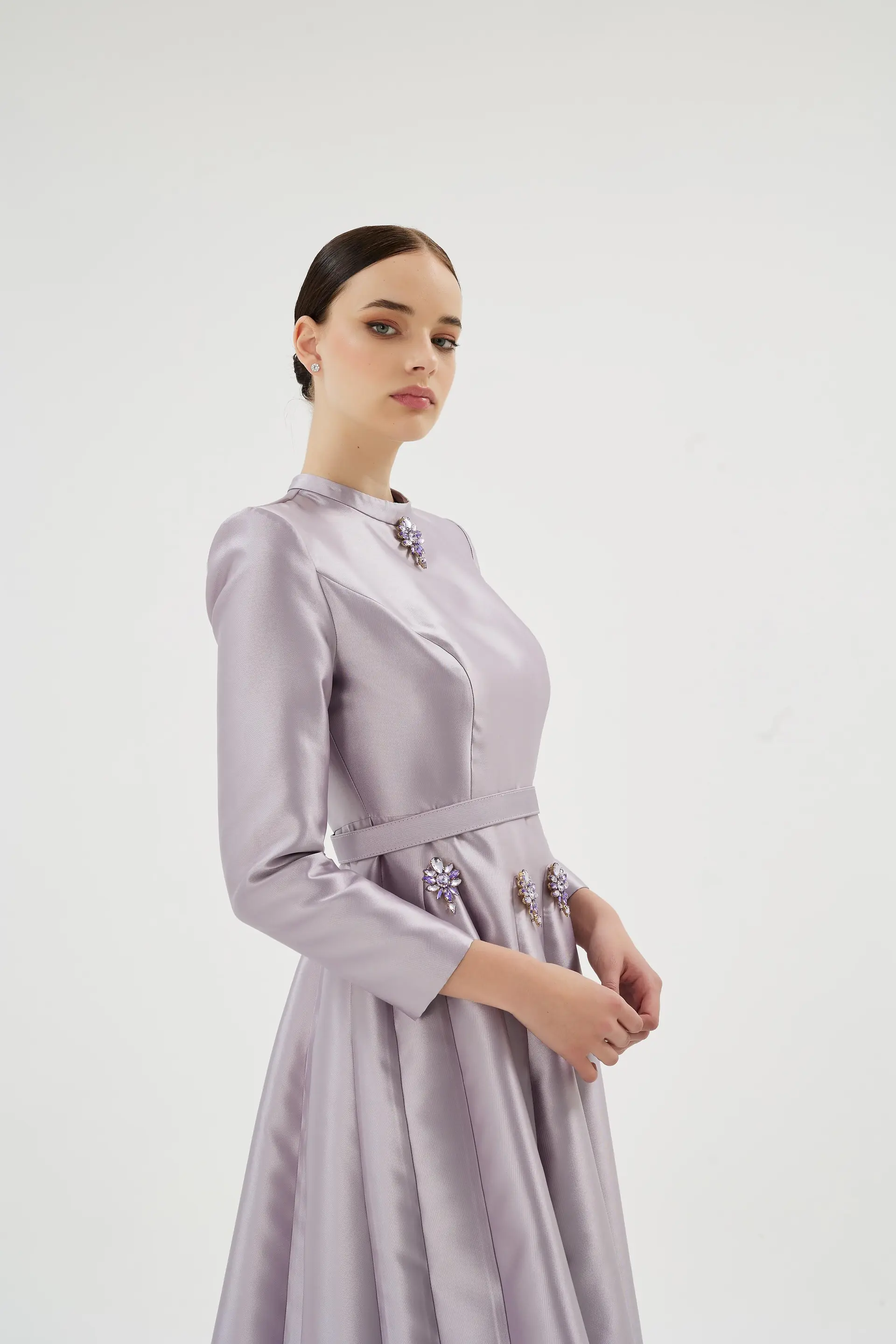 Scarlet Crystal Detail Dress – Lilac, photo 2