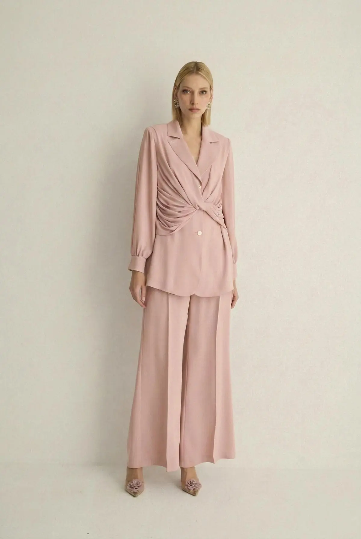 Nadia Tailored Trousers – Pudra