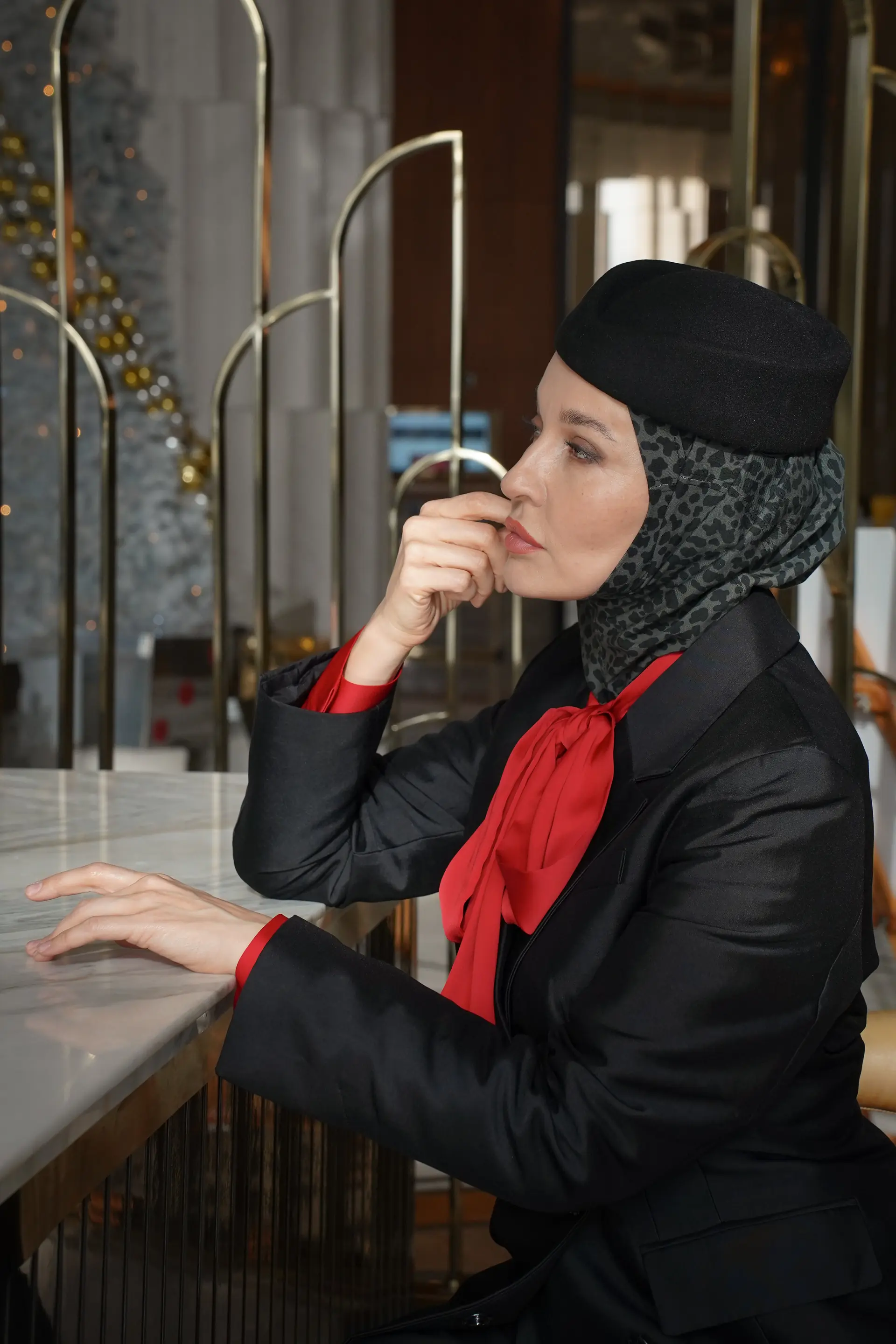 Grey Leopard Ready-to-Wear Hijab, photo 2