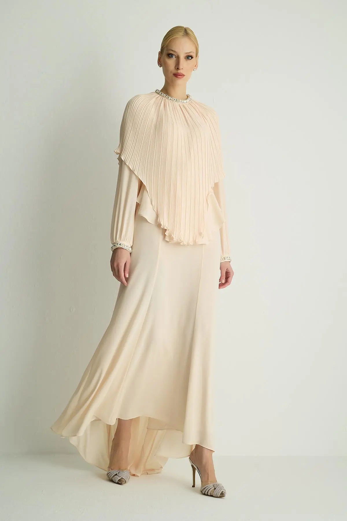 Plume Dress — Stone, photo 4