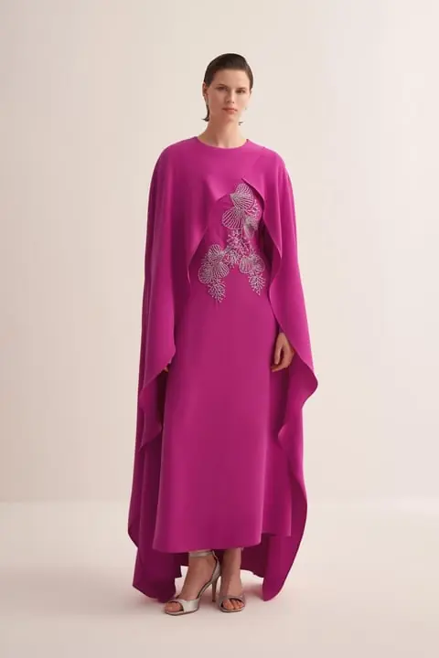 Nour Kaftan Dress – Fuchsia