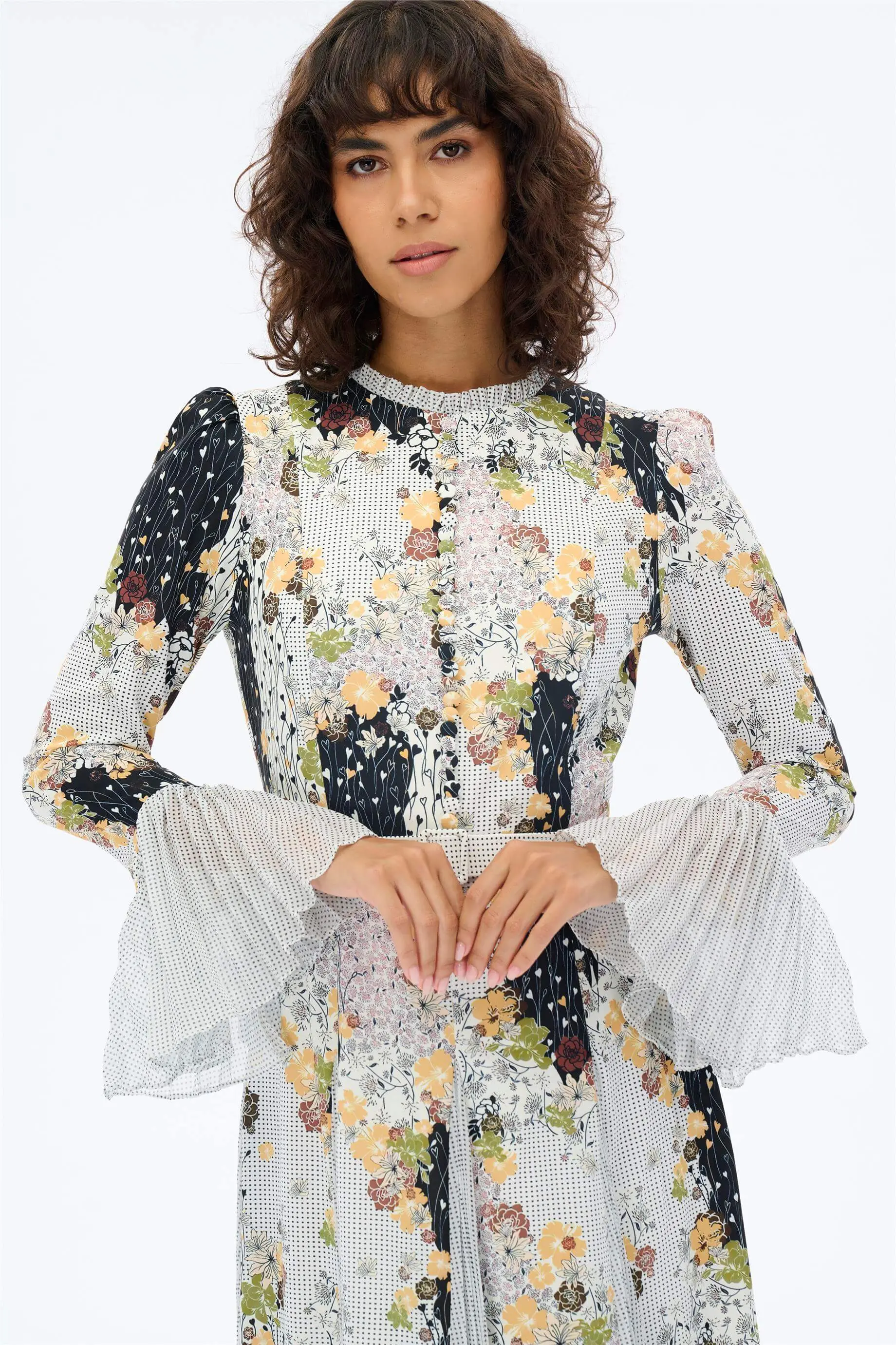 Pleated Panel Dress White, photo 2