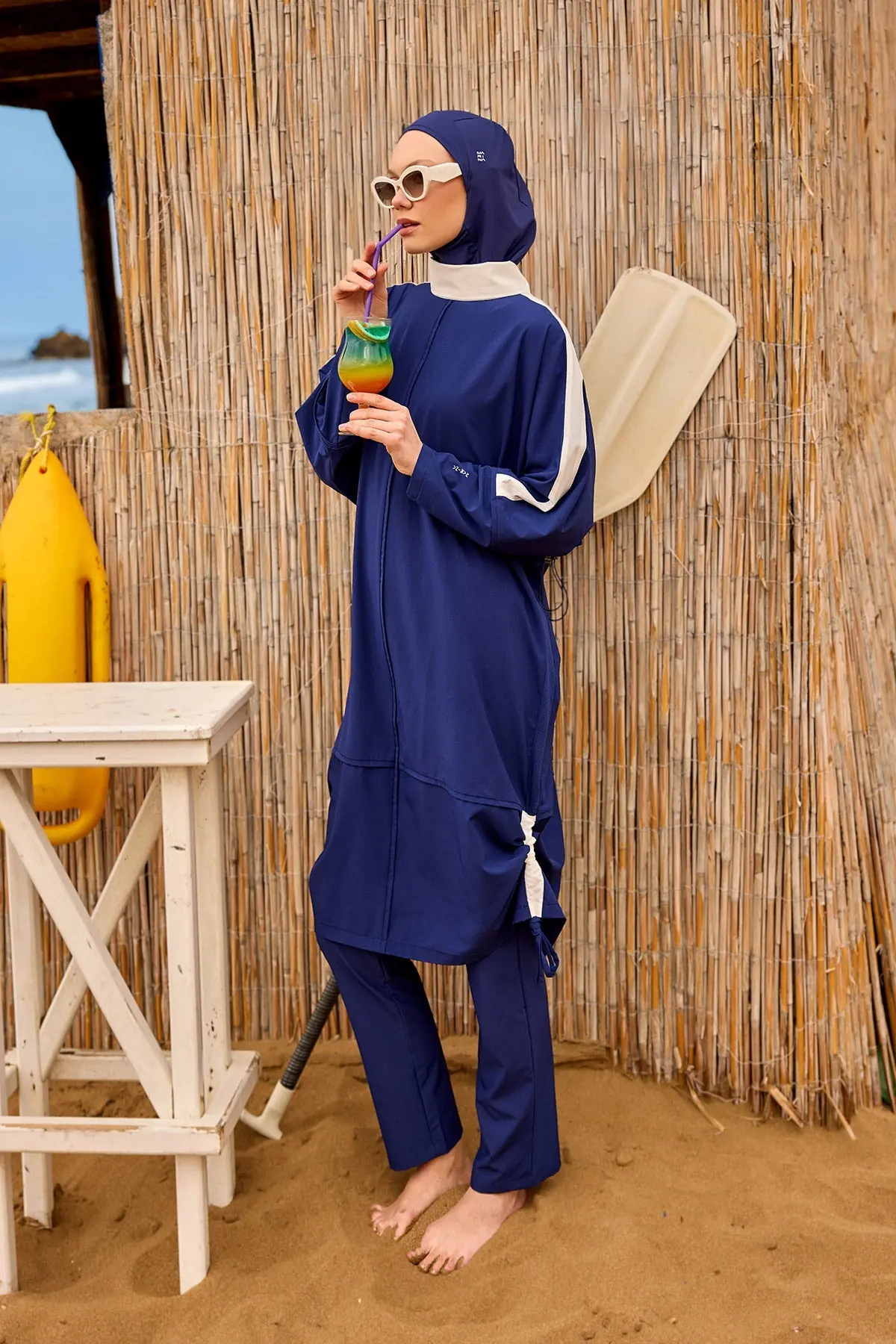 Navy Full Coverage Modest Swimwear Burkini Set M2521-2, photo 3