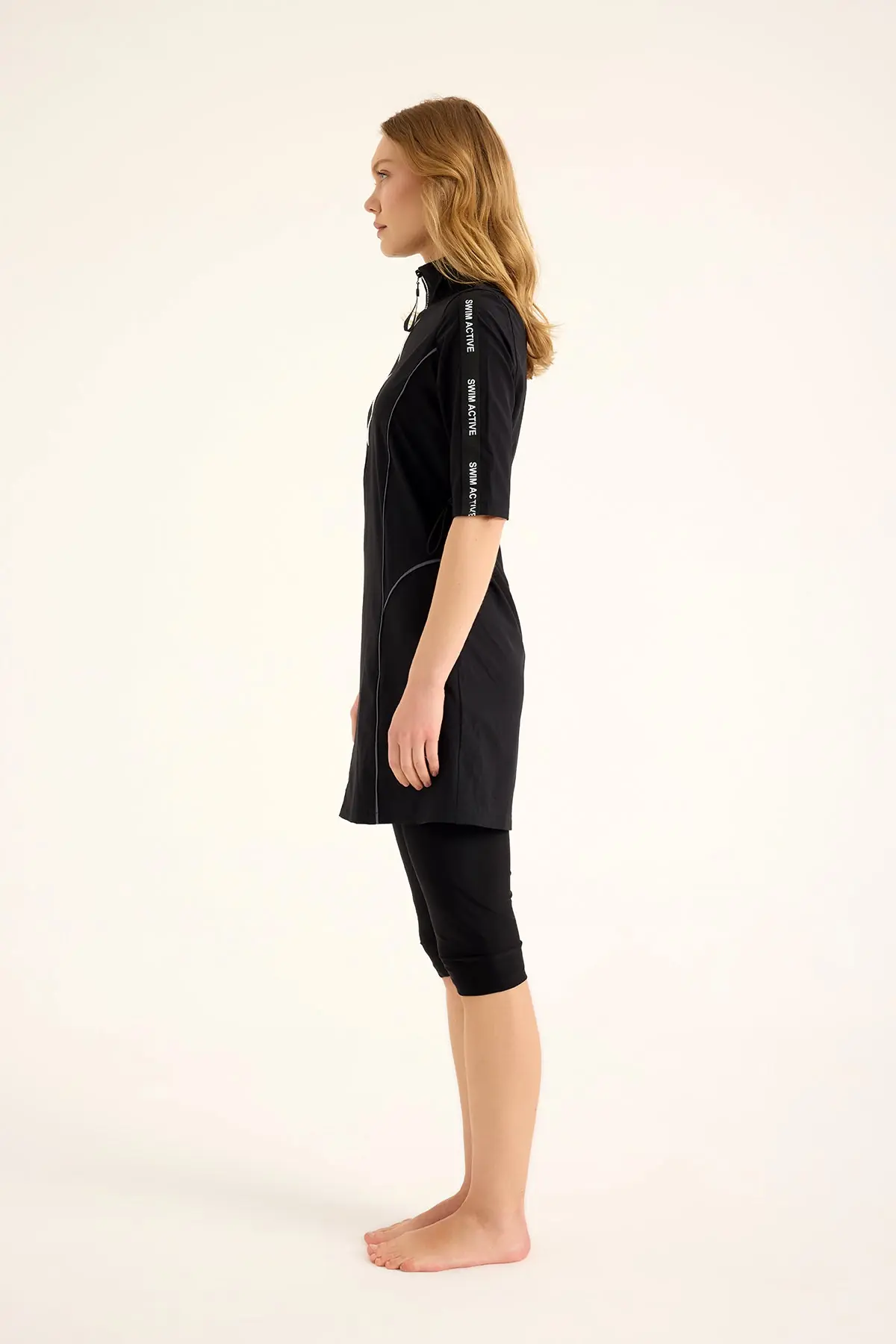 Marina Modest Half-Coverage Swimsuit - Black, photo 6