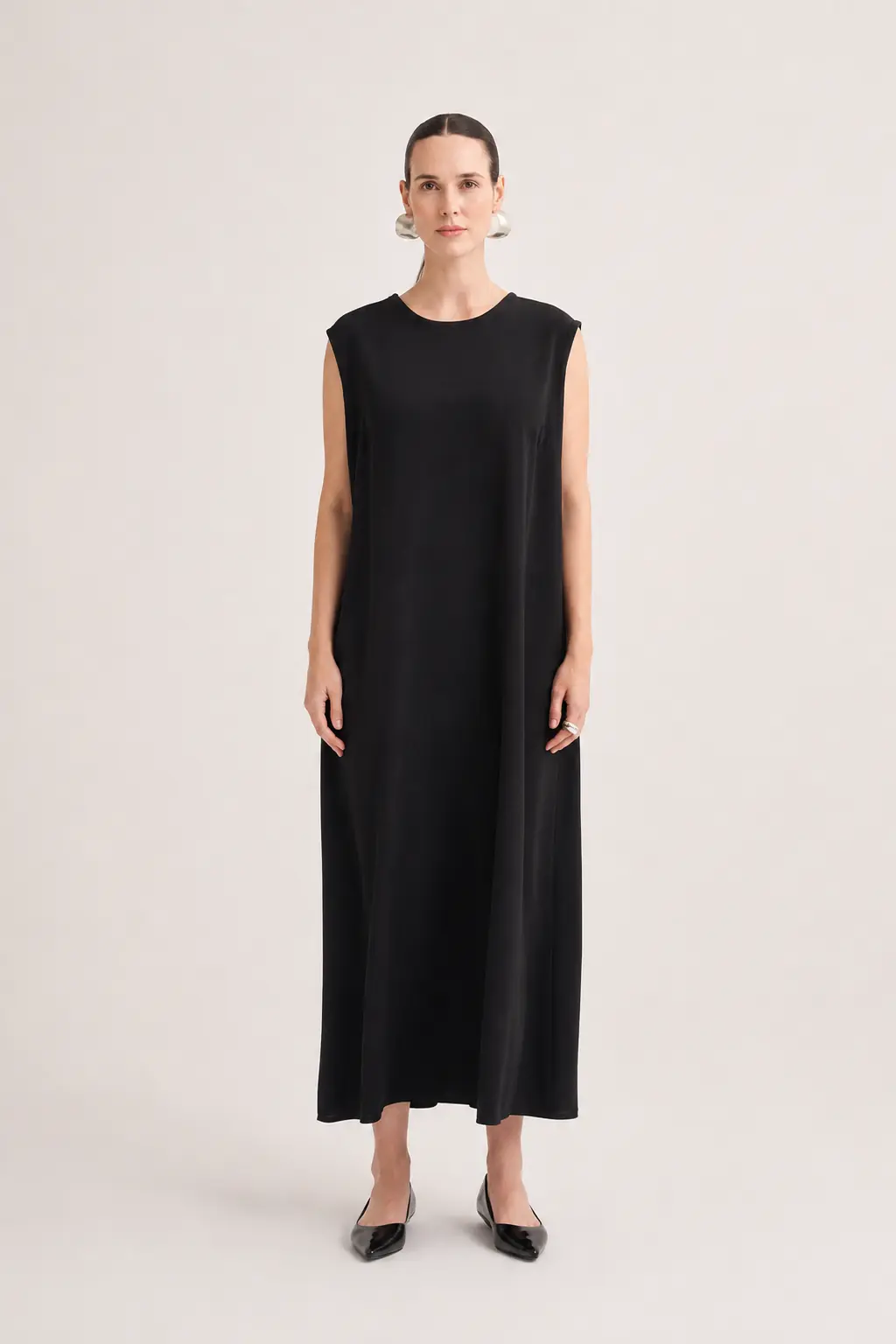 Lina Sleeveless Maxi Dress – Black
