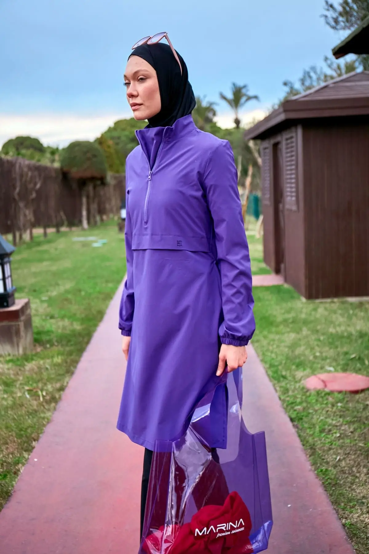 Purple Beach Bag C2403, photo 3