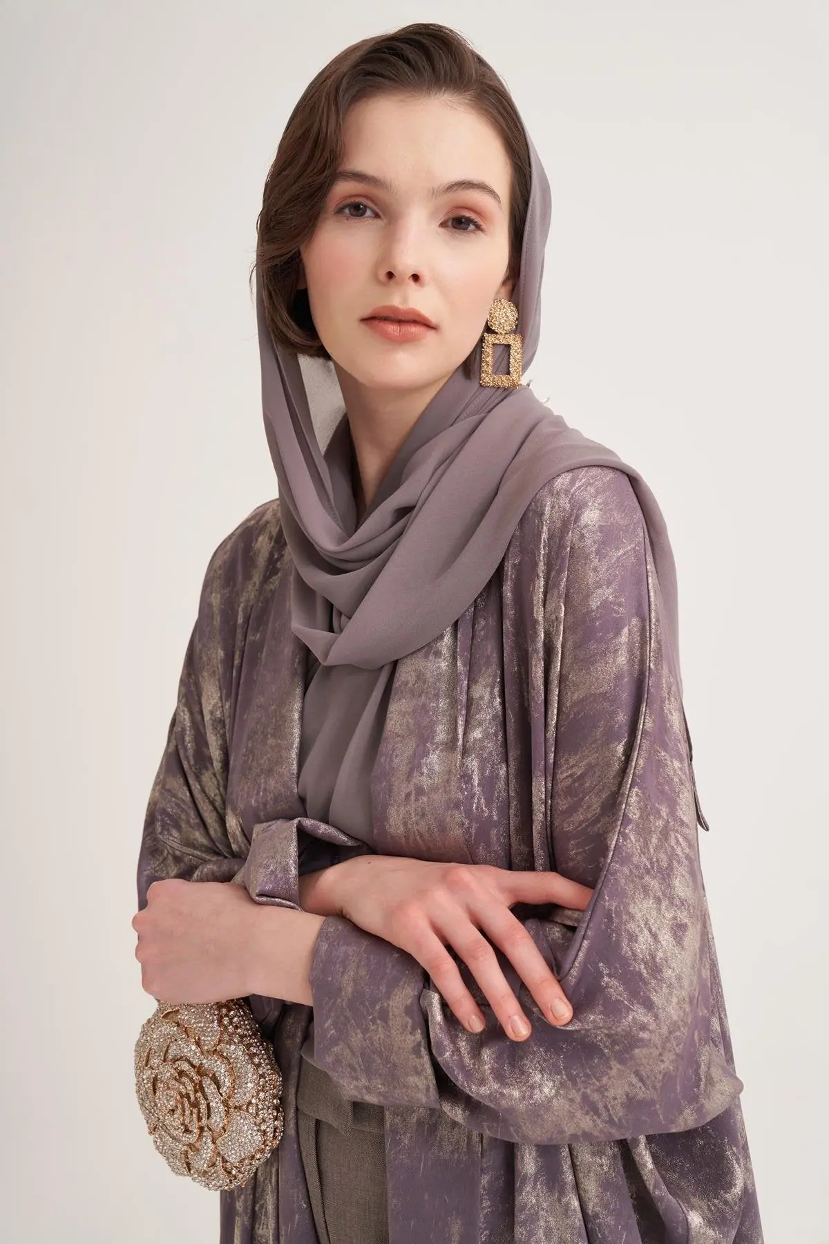 Ness Abaya & Scarf – Dark Mink, photo 2