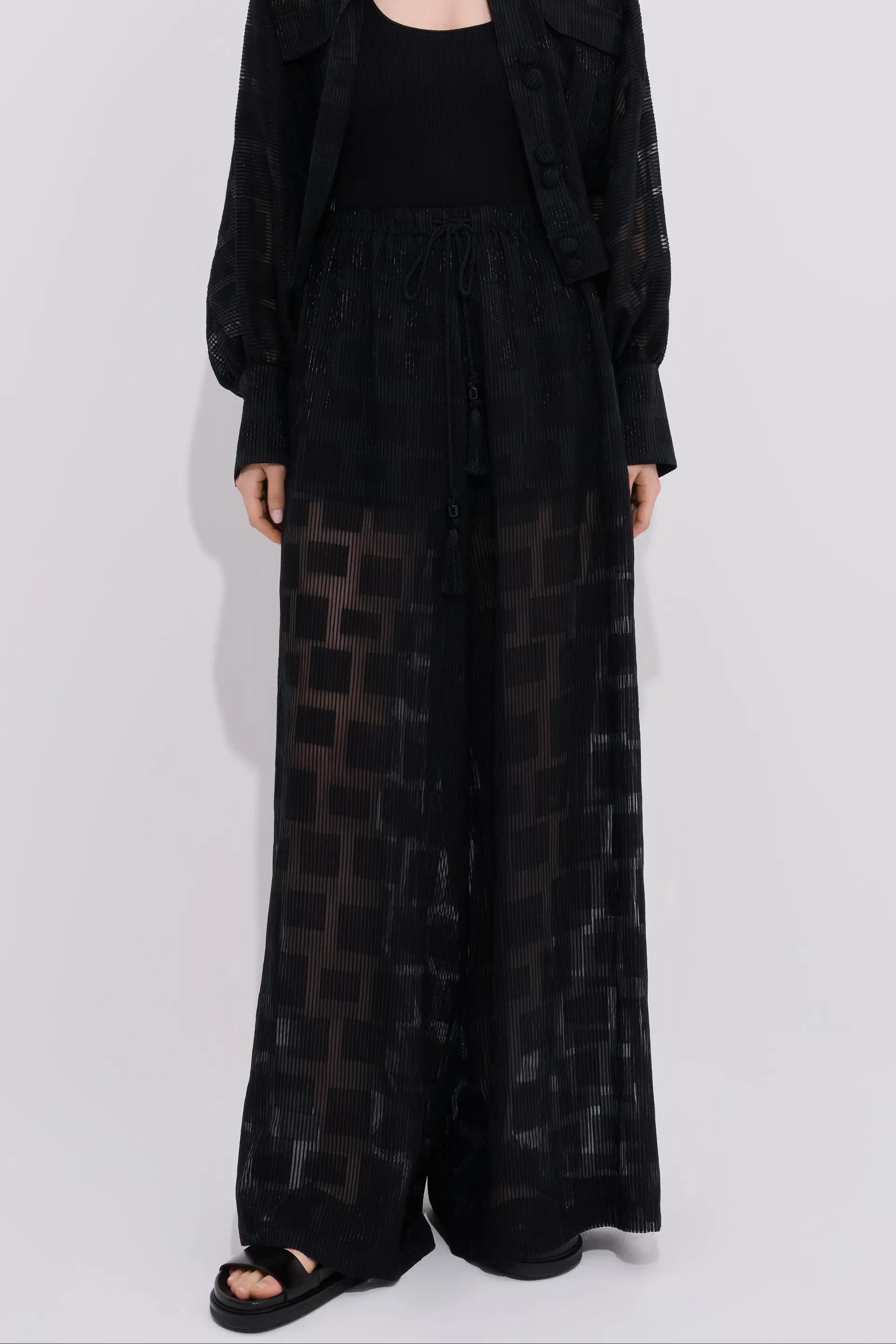 Violaine Pants Transparent Checkered Texture, photo 6