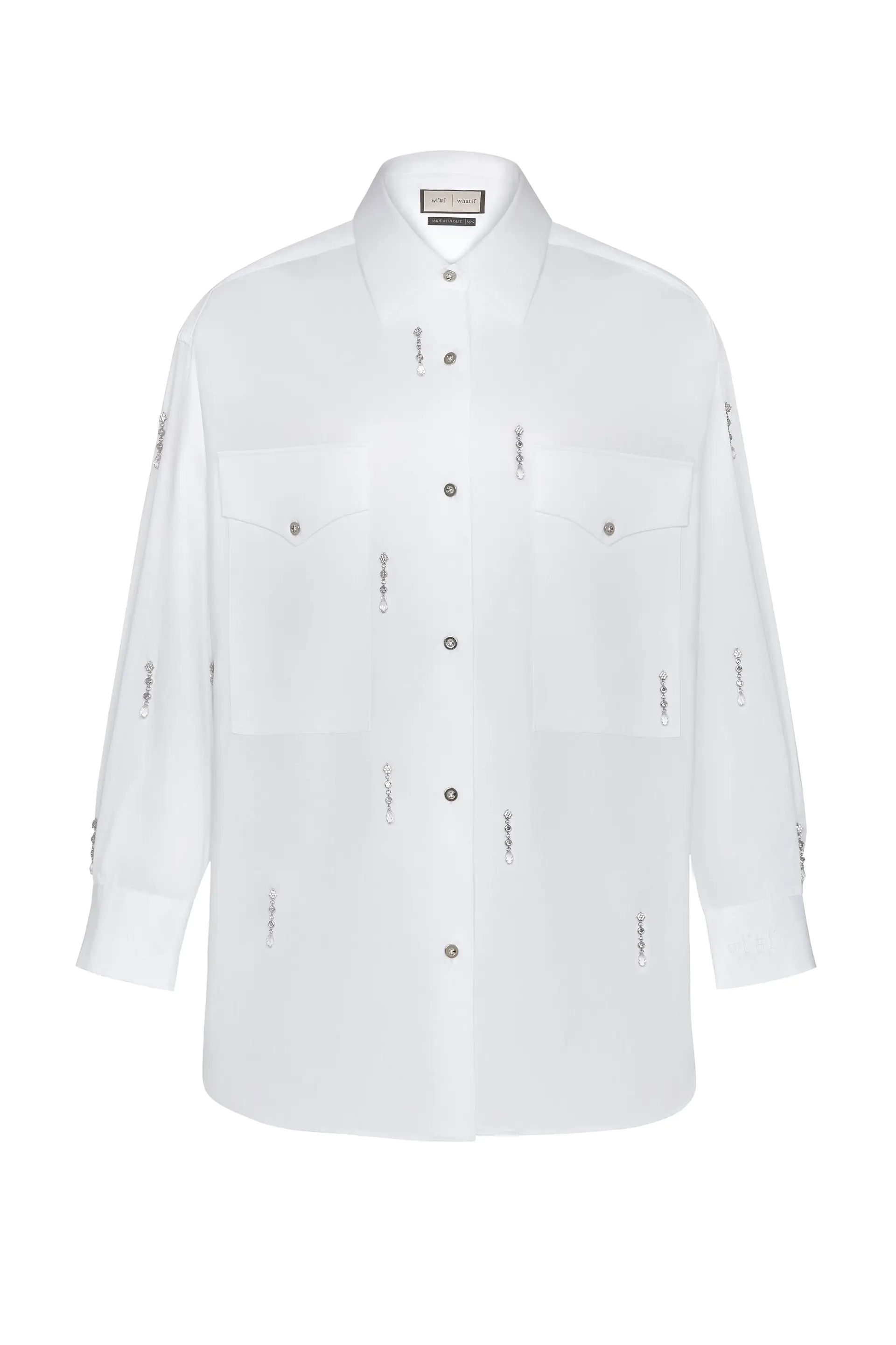 Teardrop Shirt Swarovski Stone Detail 100% Cotton, photo 2
