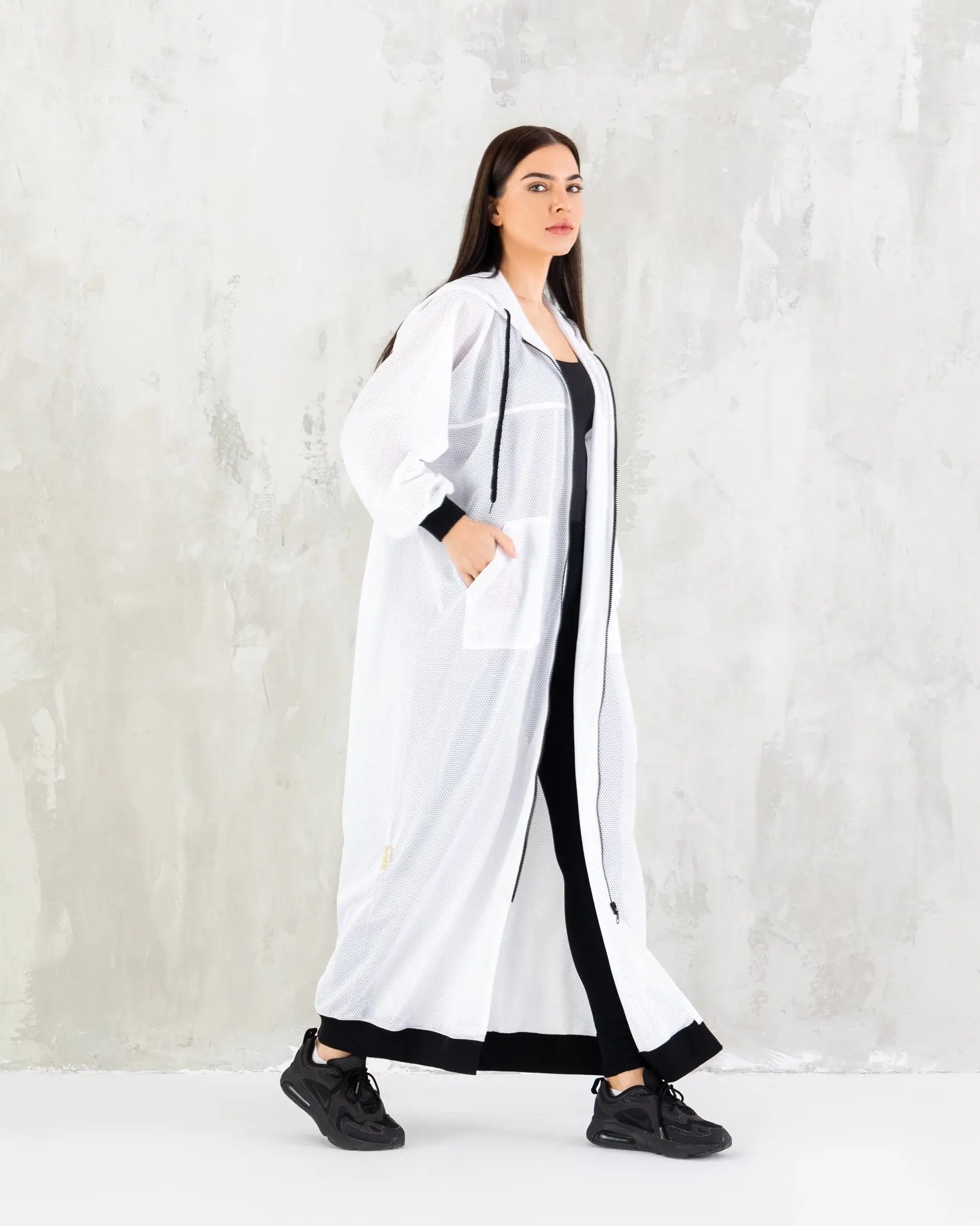 White Mesh sporty wear