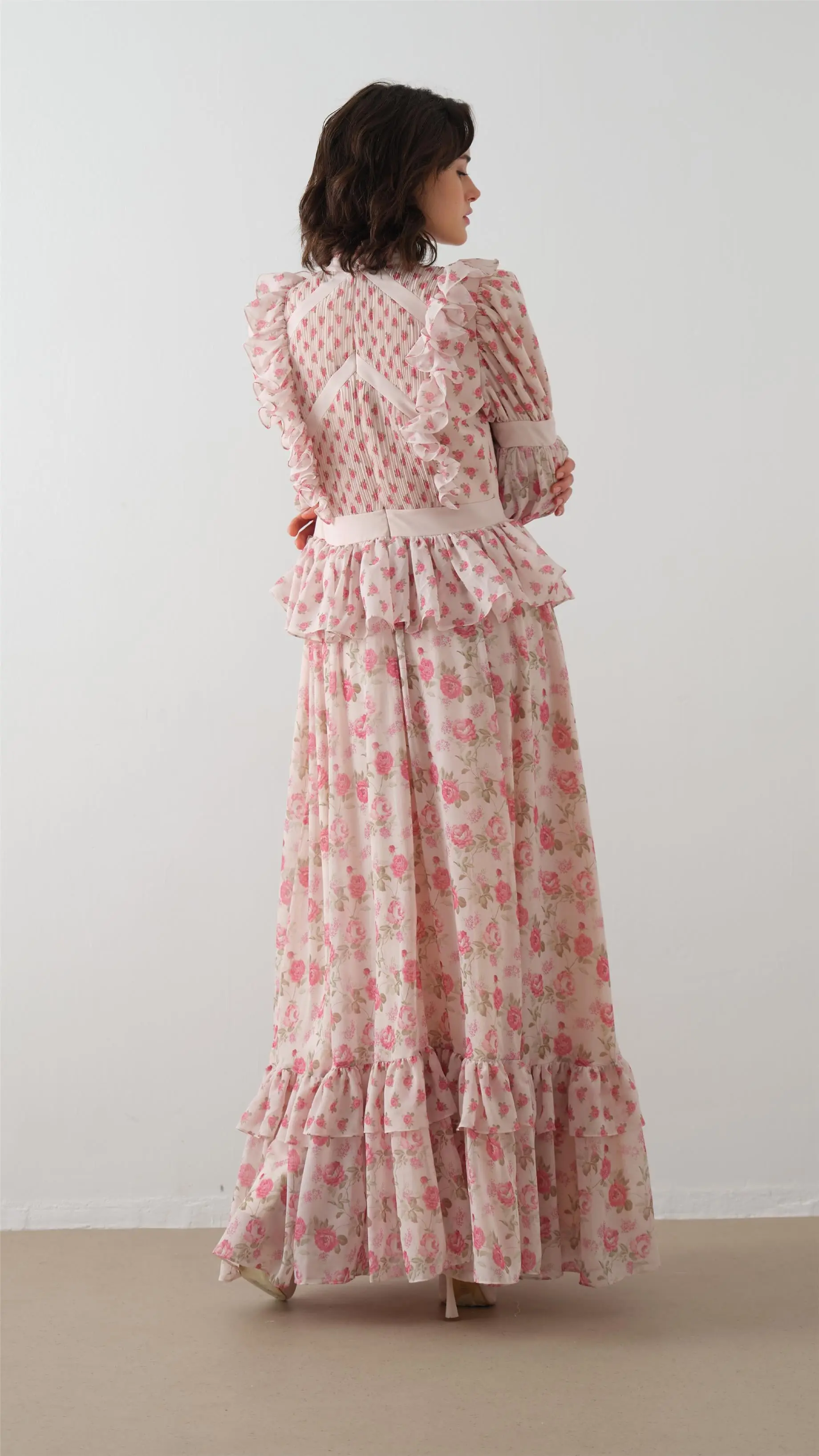 Ruffled Bodice Maxi Dress – Pink, photo 5