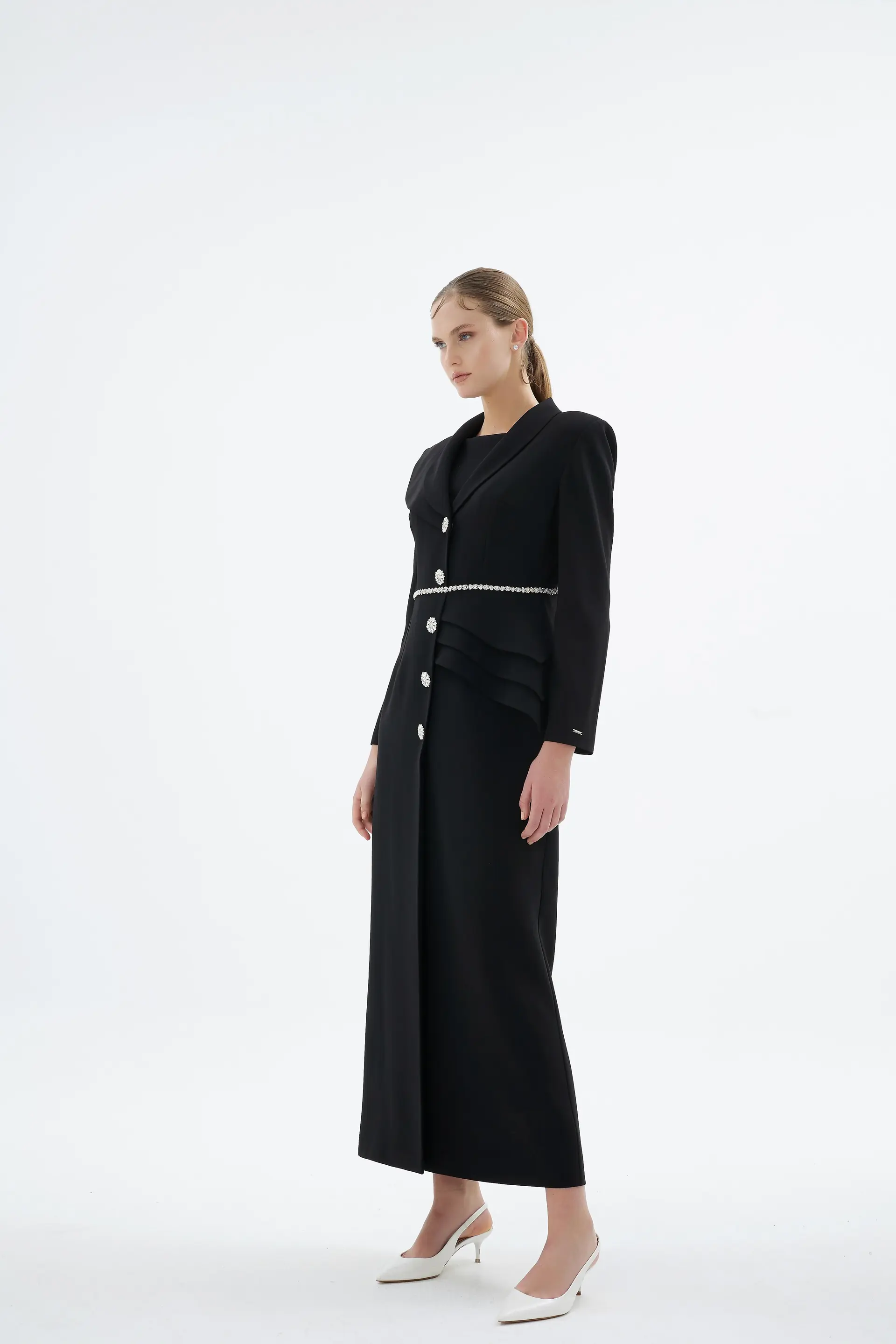 Liana Tailored Jacket Dress – Black, photo 4