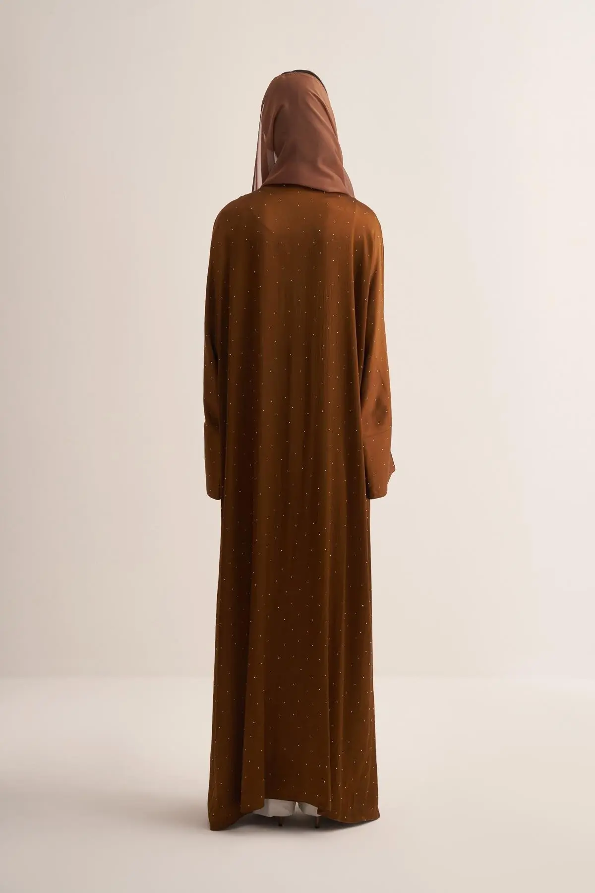 Stylish Golden Abaya & Matching Scarf Set, photo 4