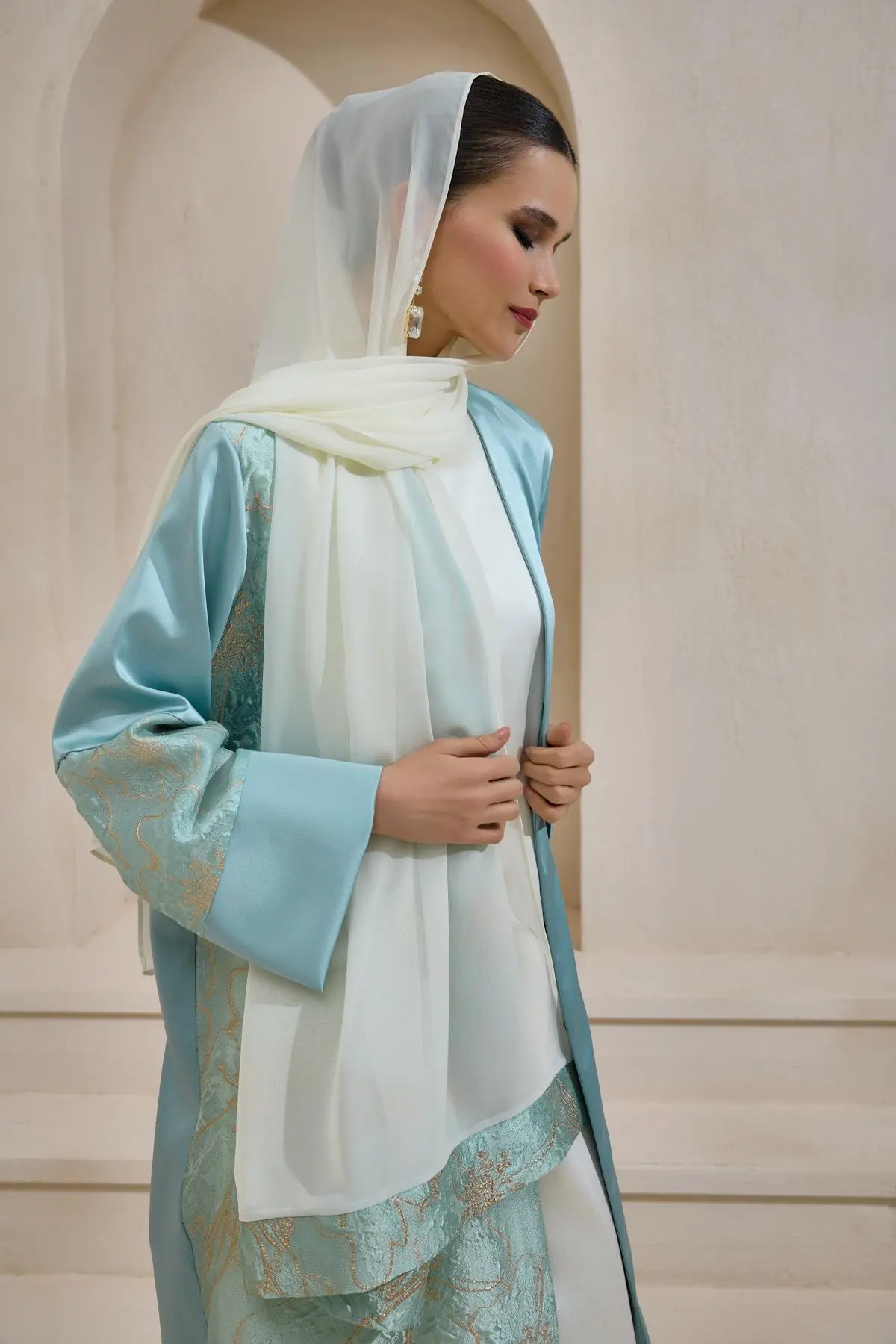 Vera Abaya Set Mint Green, photo 3