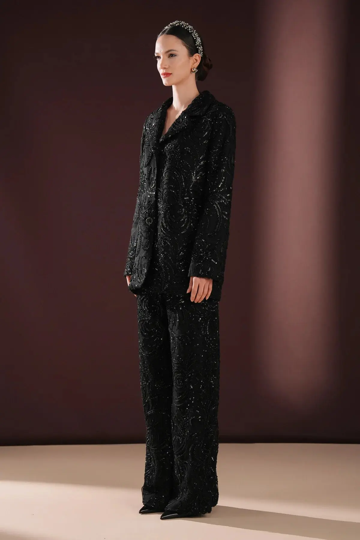Kaelis Embellished Suit – Black, photo 5