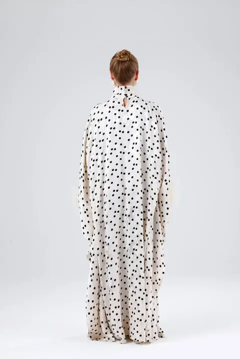 Polka Kaftan – Cream, photo 4