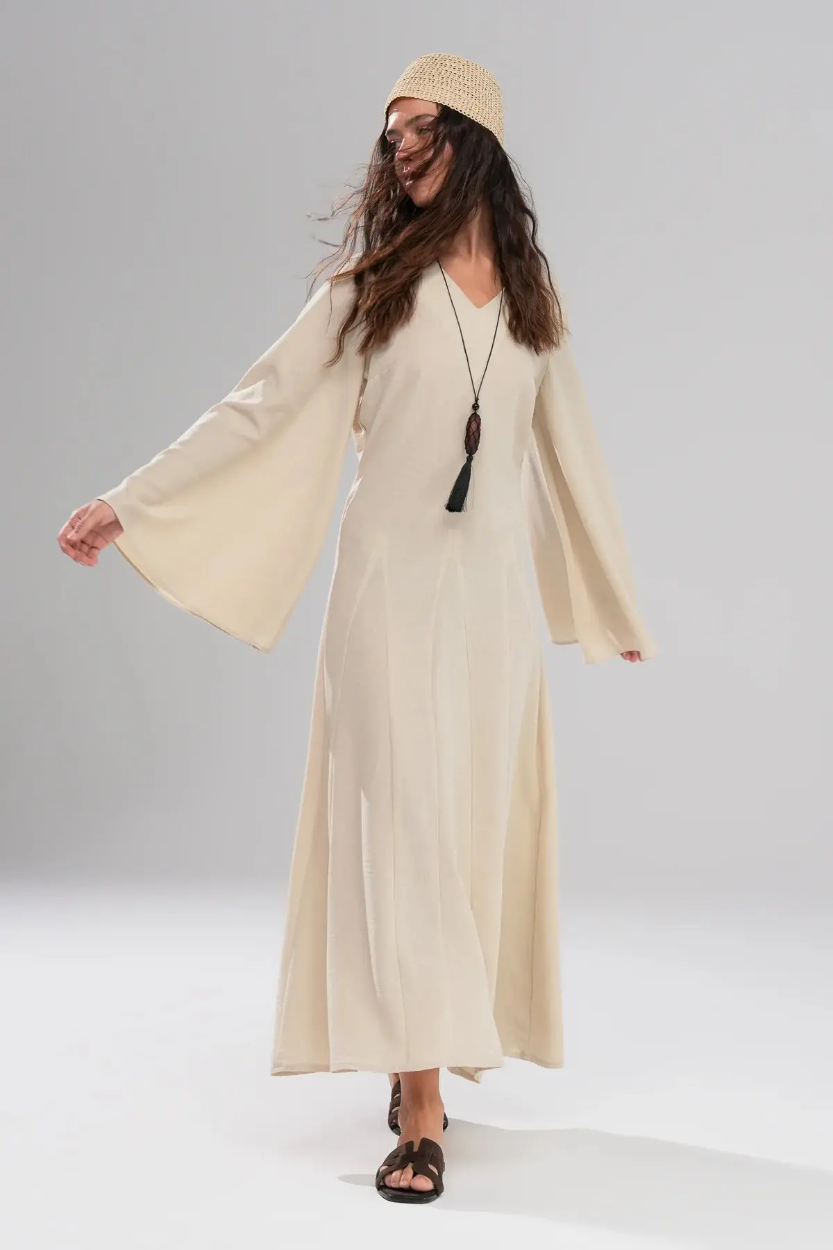 Dessert Sun Dress - Beige, photo 6