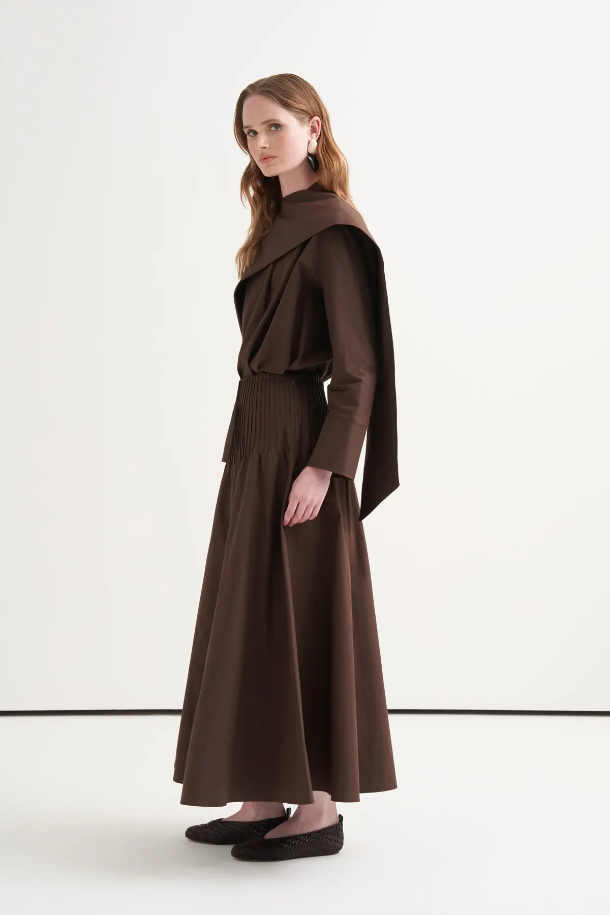 Poplin Şal Detaylı Bluz, photo 8