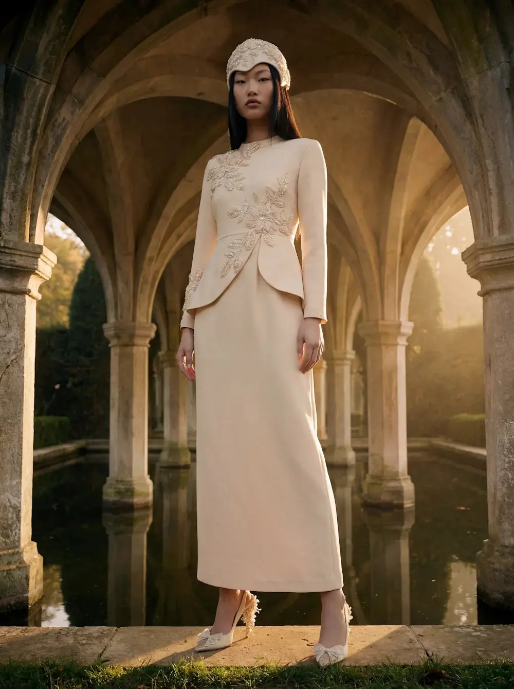 Pure Embellished Dress – Vanilla, photo 3
