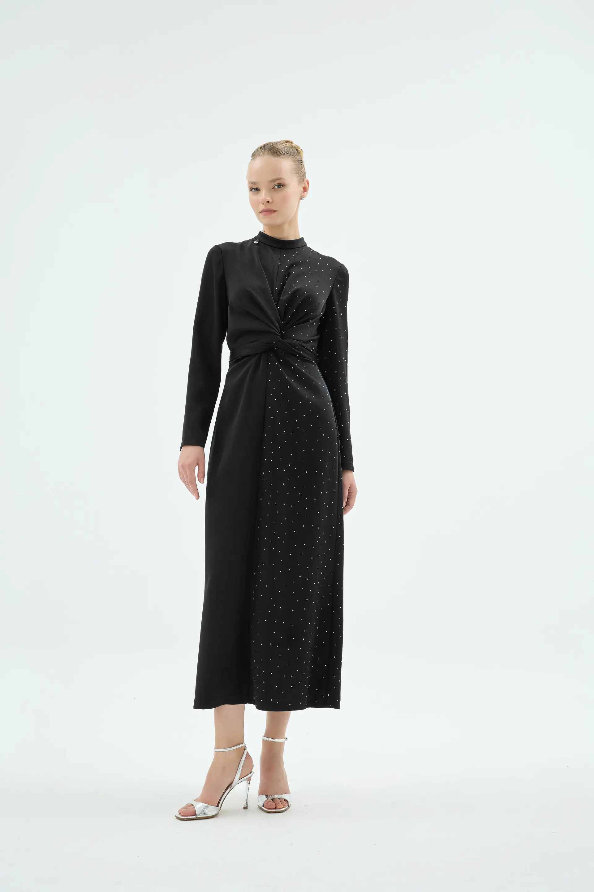 Umberto Crystal Dress – Black
