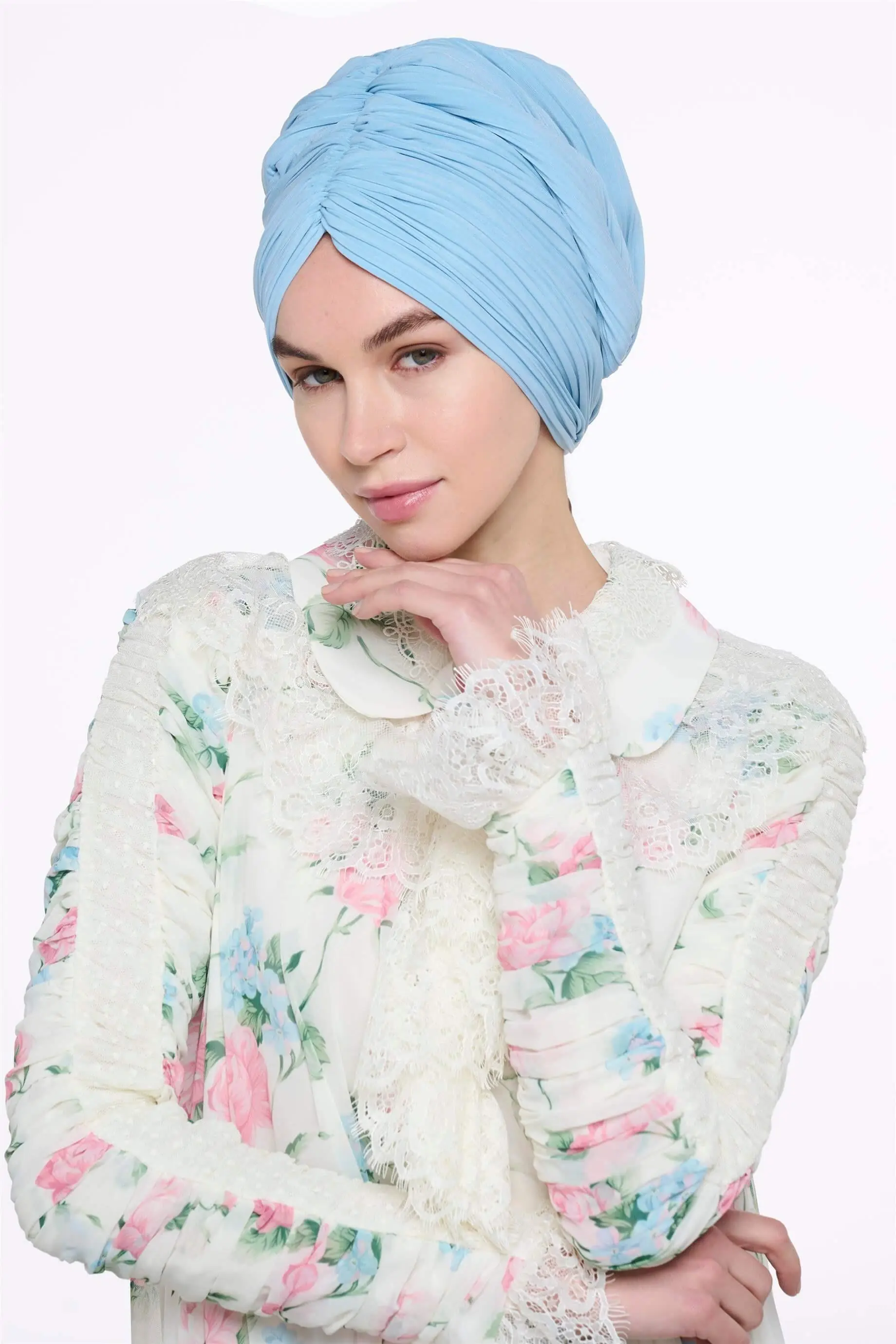 Cross-Wrap Bonnet – Blue, photo 3