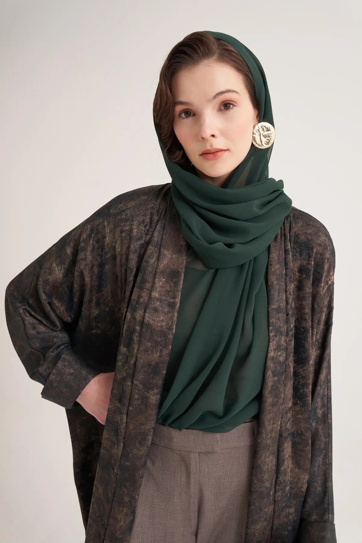 Ness Abaya & Scarf – Green, photo 2