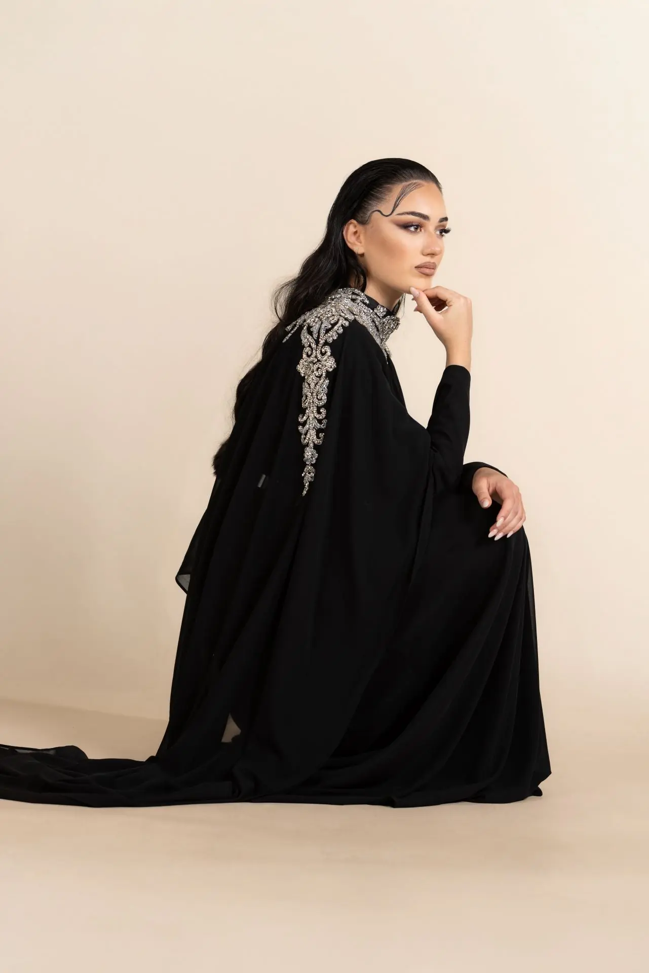 Elegant Unique Gown Abaya – Black, photo 6