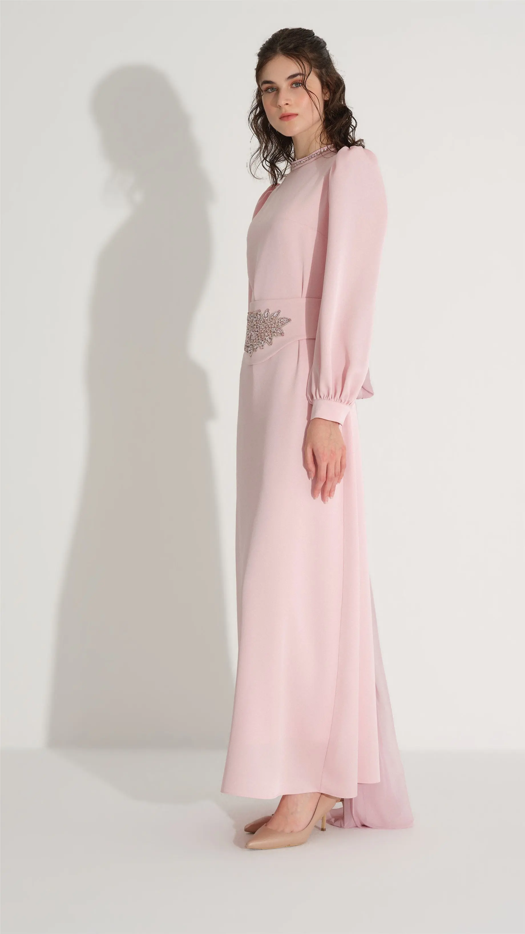 Embellished Corset Dress – Soft Pink, photo 6