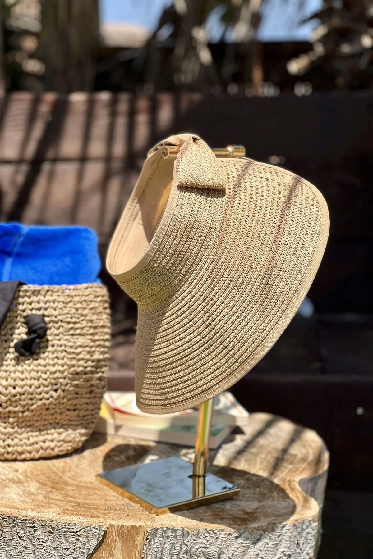 Camel Hasır Vizör Şapka 14624