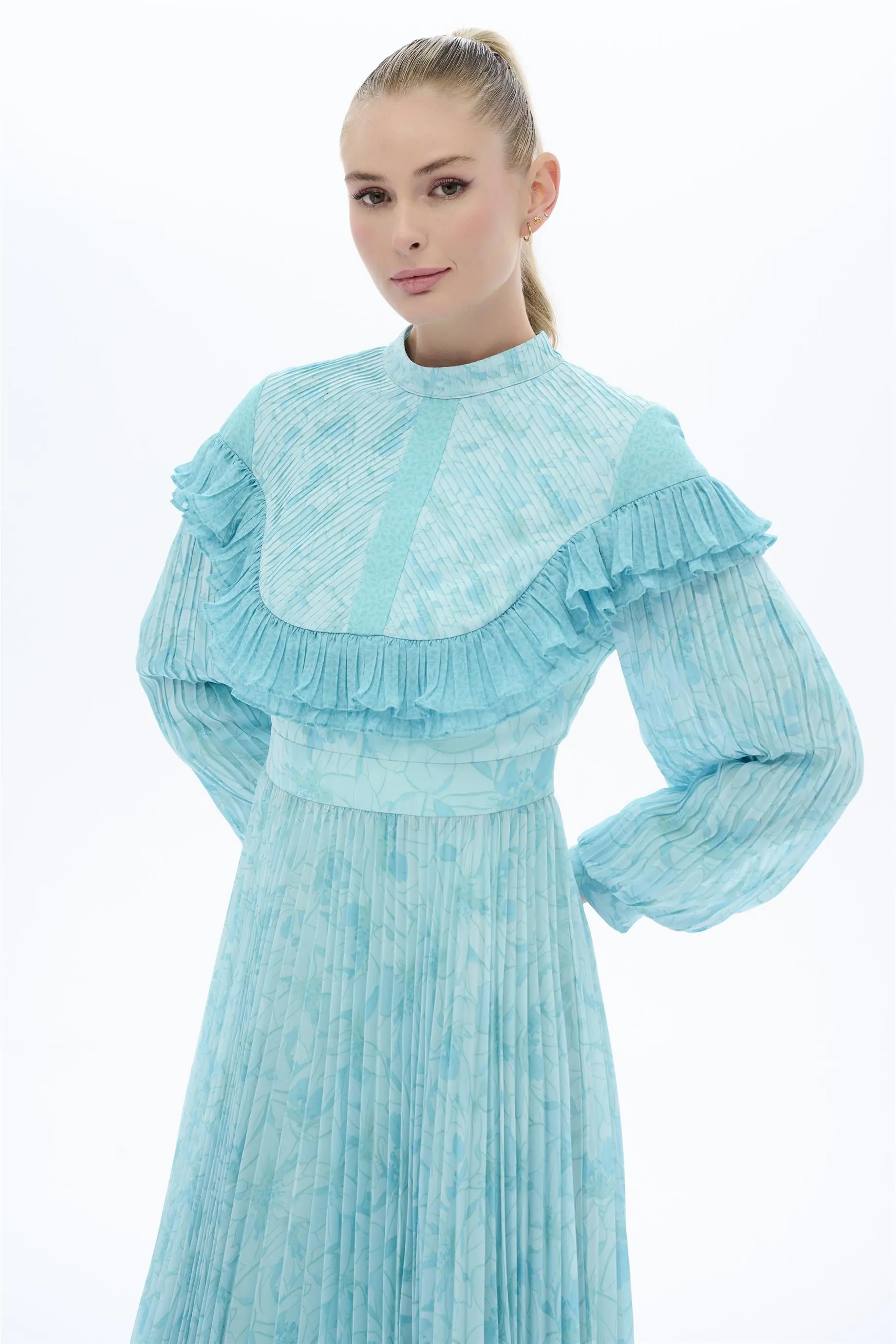 Printed Plata Dress in Blue, photo 2