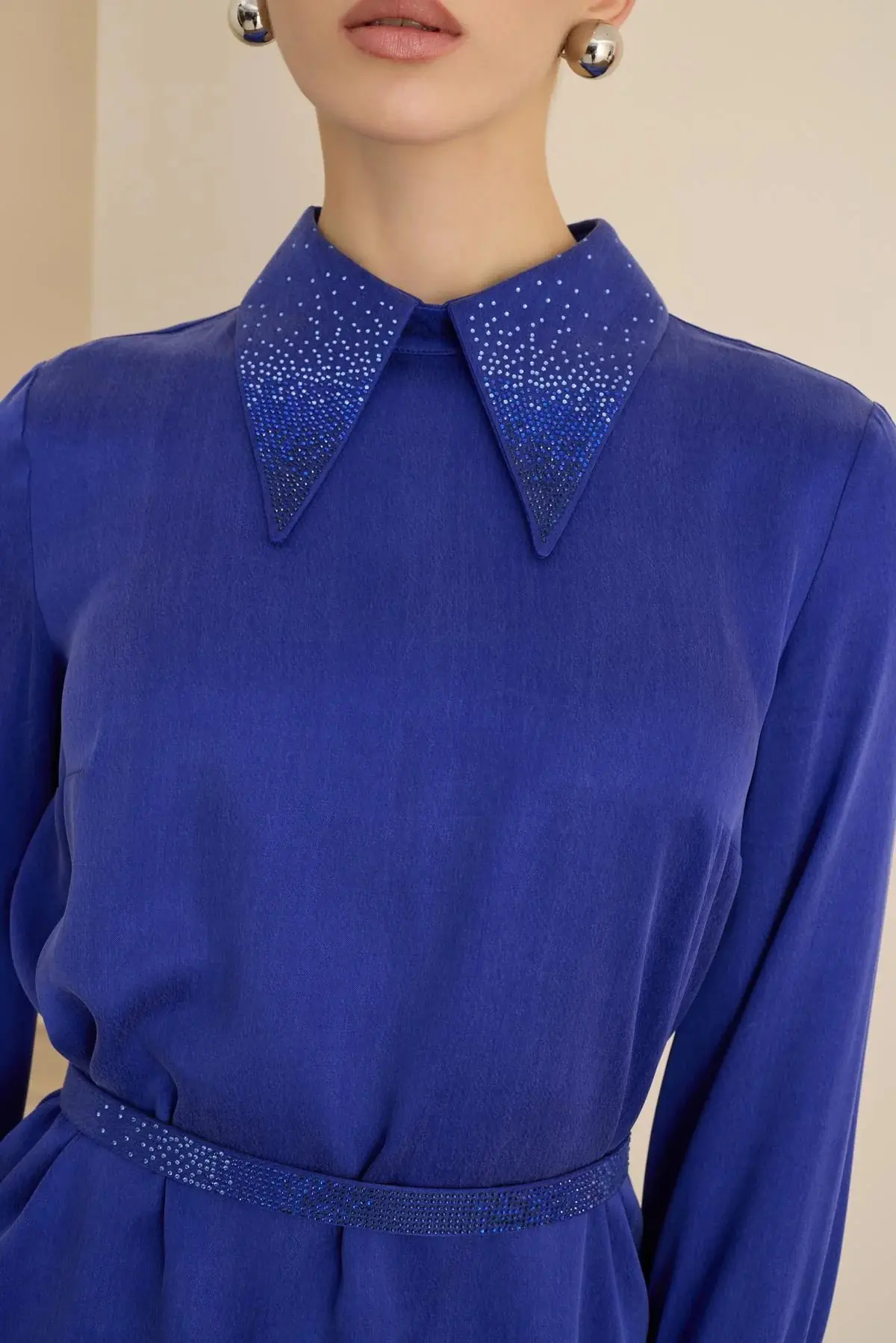Splendid Embellished Collar Blouse – Sax Blue, photo 2