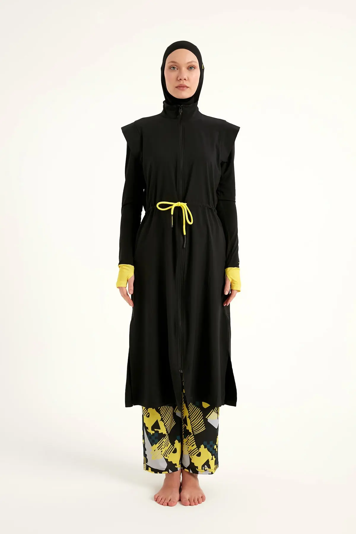 Marina Black Full Coverage Islamic Swimwear Burkini Set M2501-1, photo 6