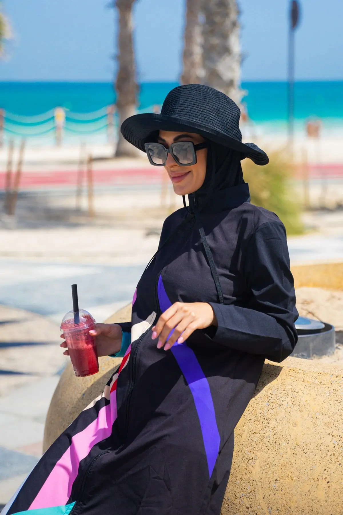Woven Black Burkini Modest Swimwear M2310, photo 4