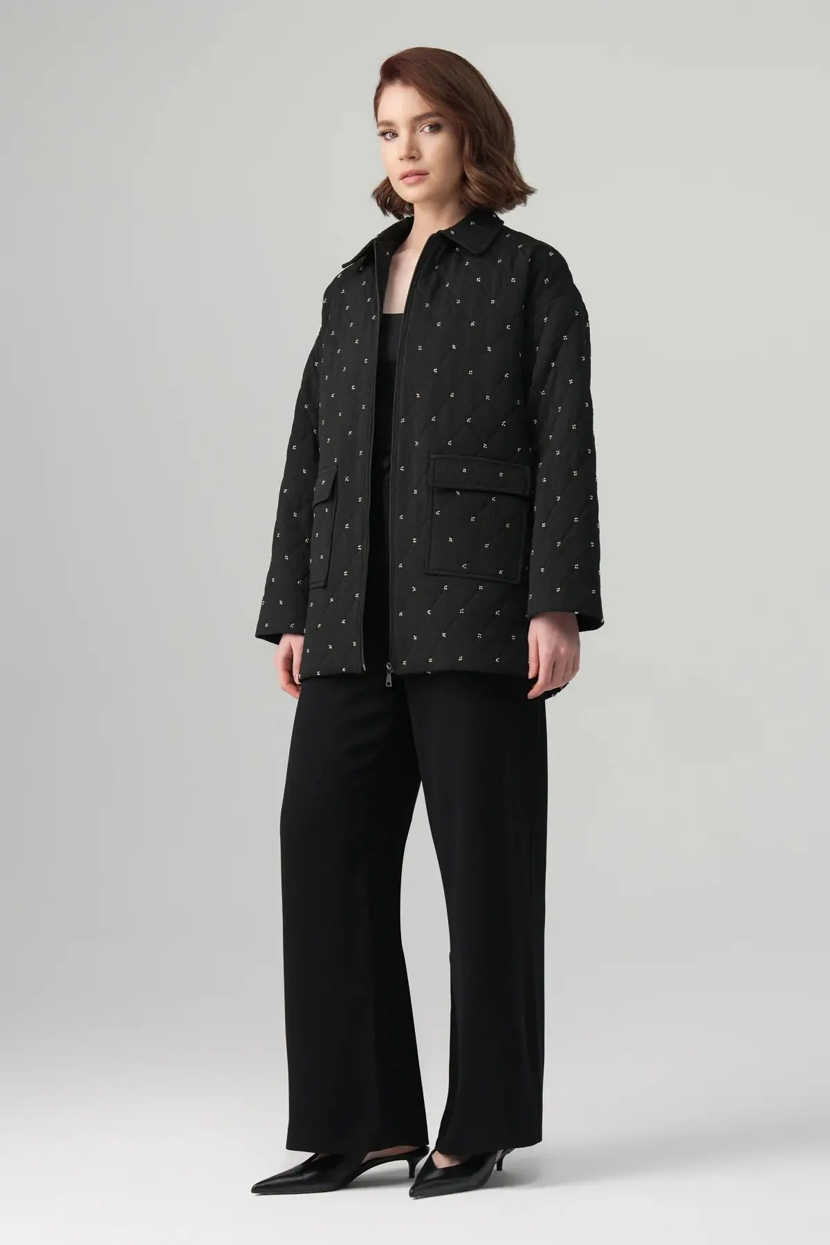 Mira Quilted Jacket & Trousers Set – Black, photo 5
