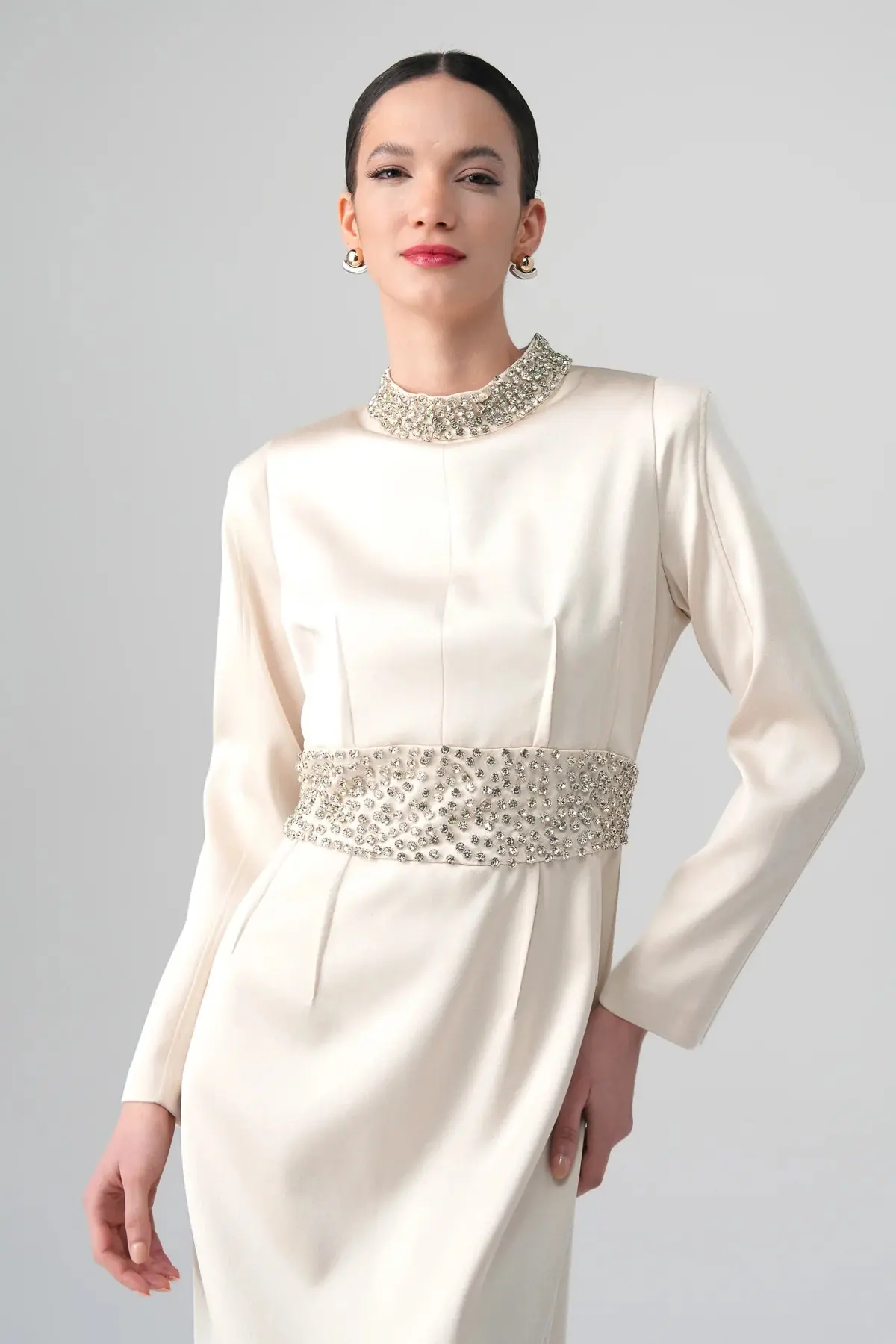 Kum Crystal-Embellished Dress – Ecru, photo 3