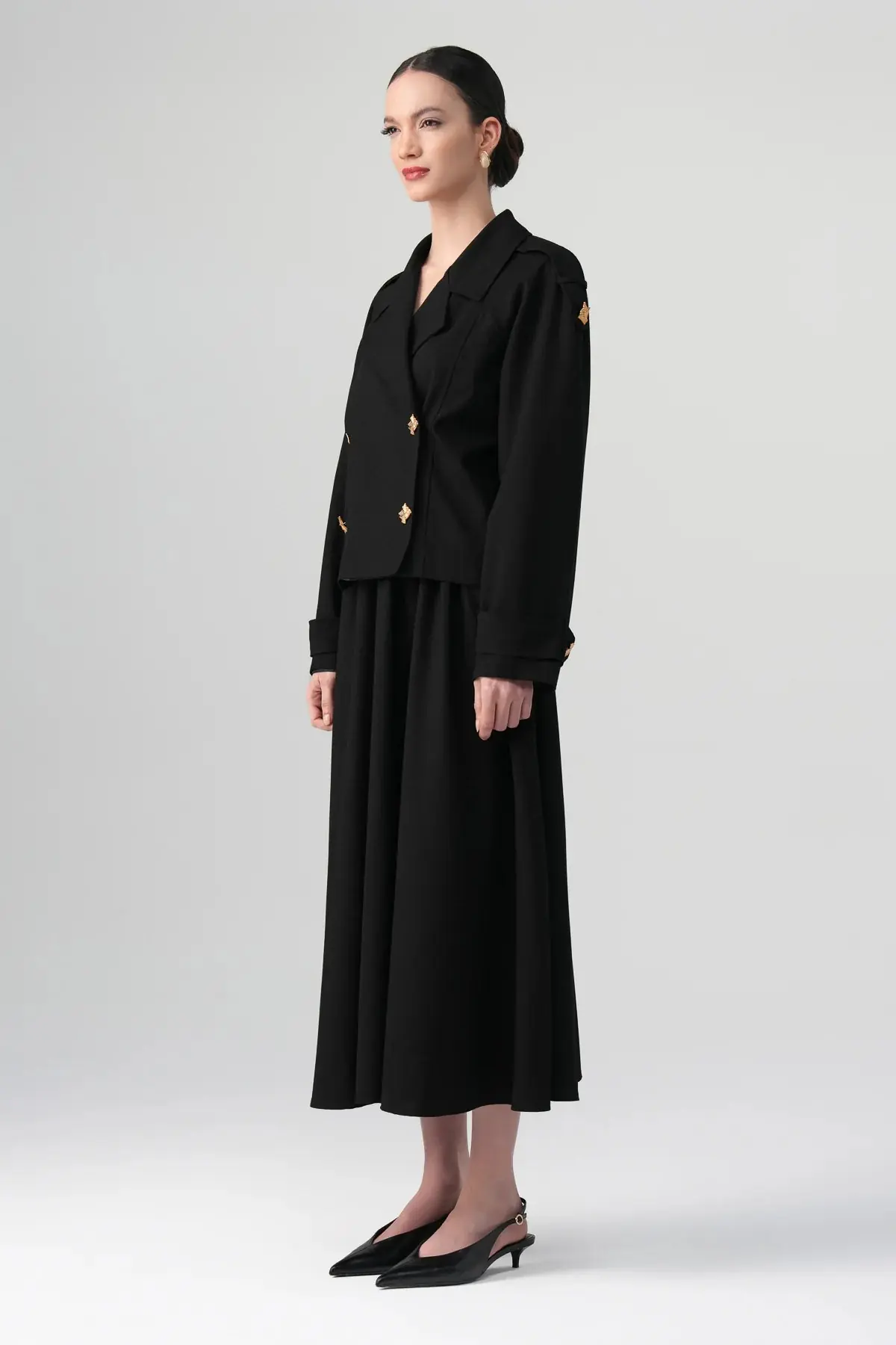 Sare Mini Trench Set – Black, photo 3
