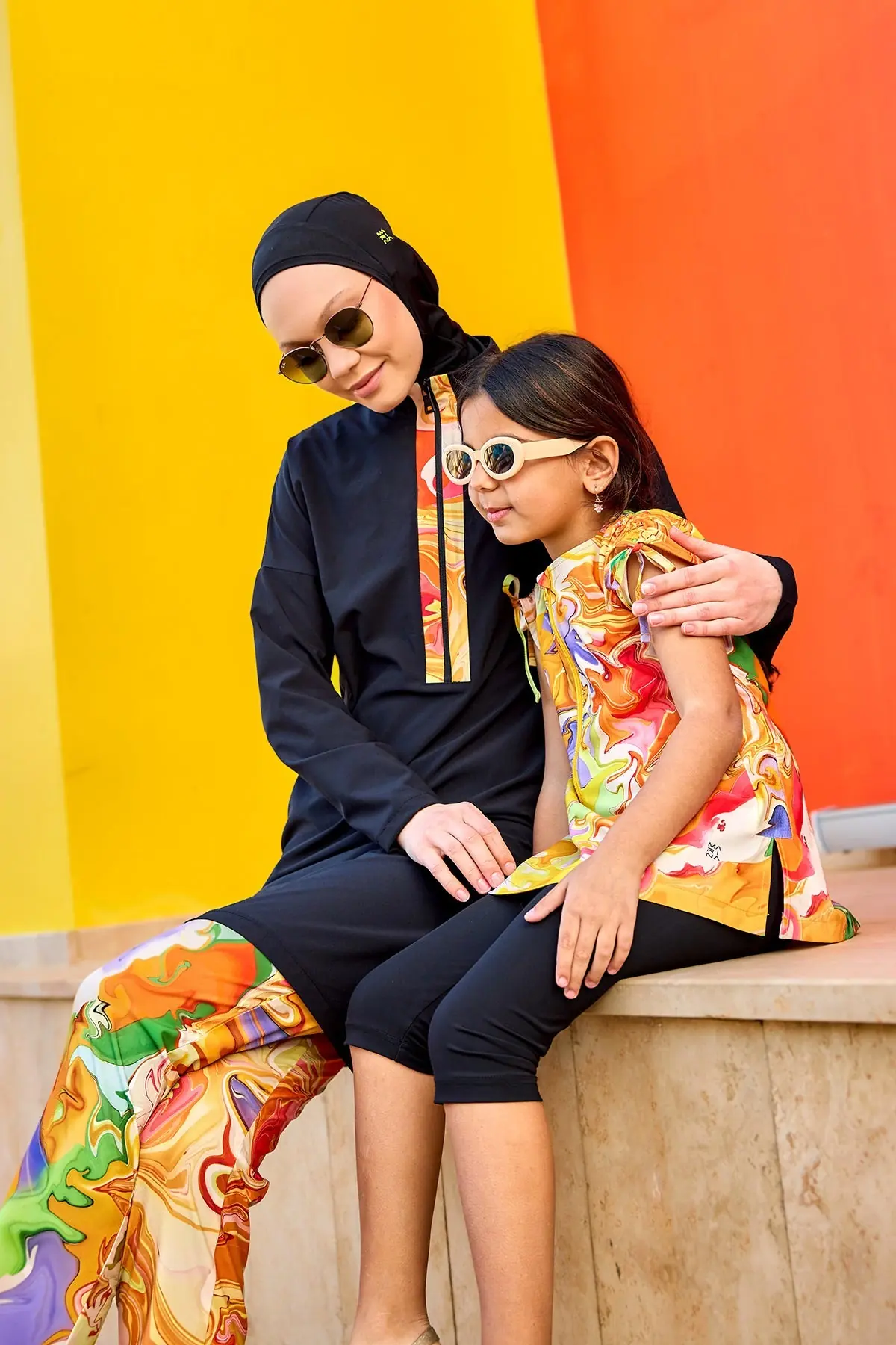 Black Full Coverage Swimwear Burkini Set M2525, photo 2