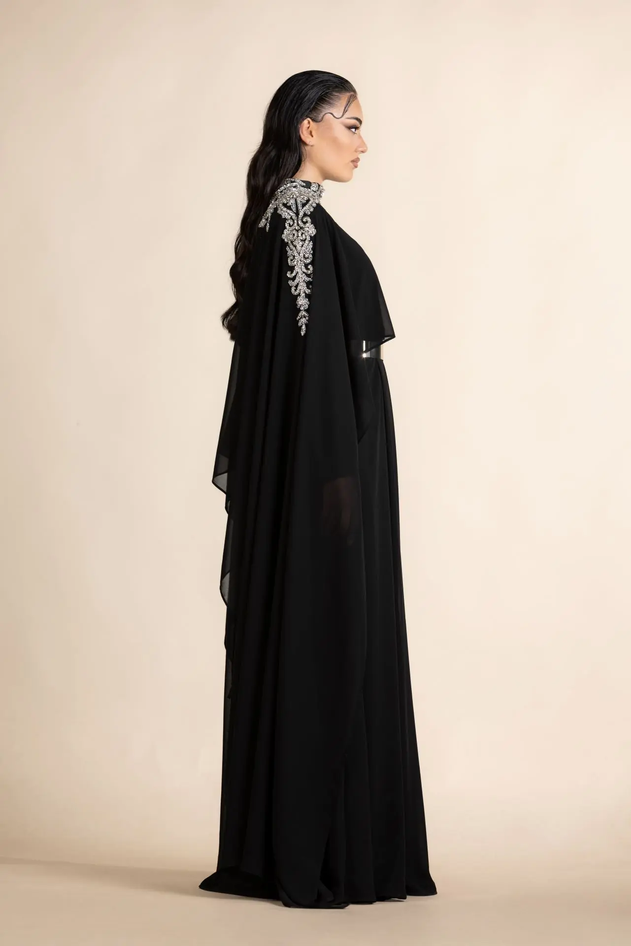 Elegant Unique Gown Abaya – Black, photo 4
