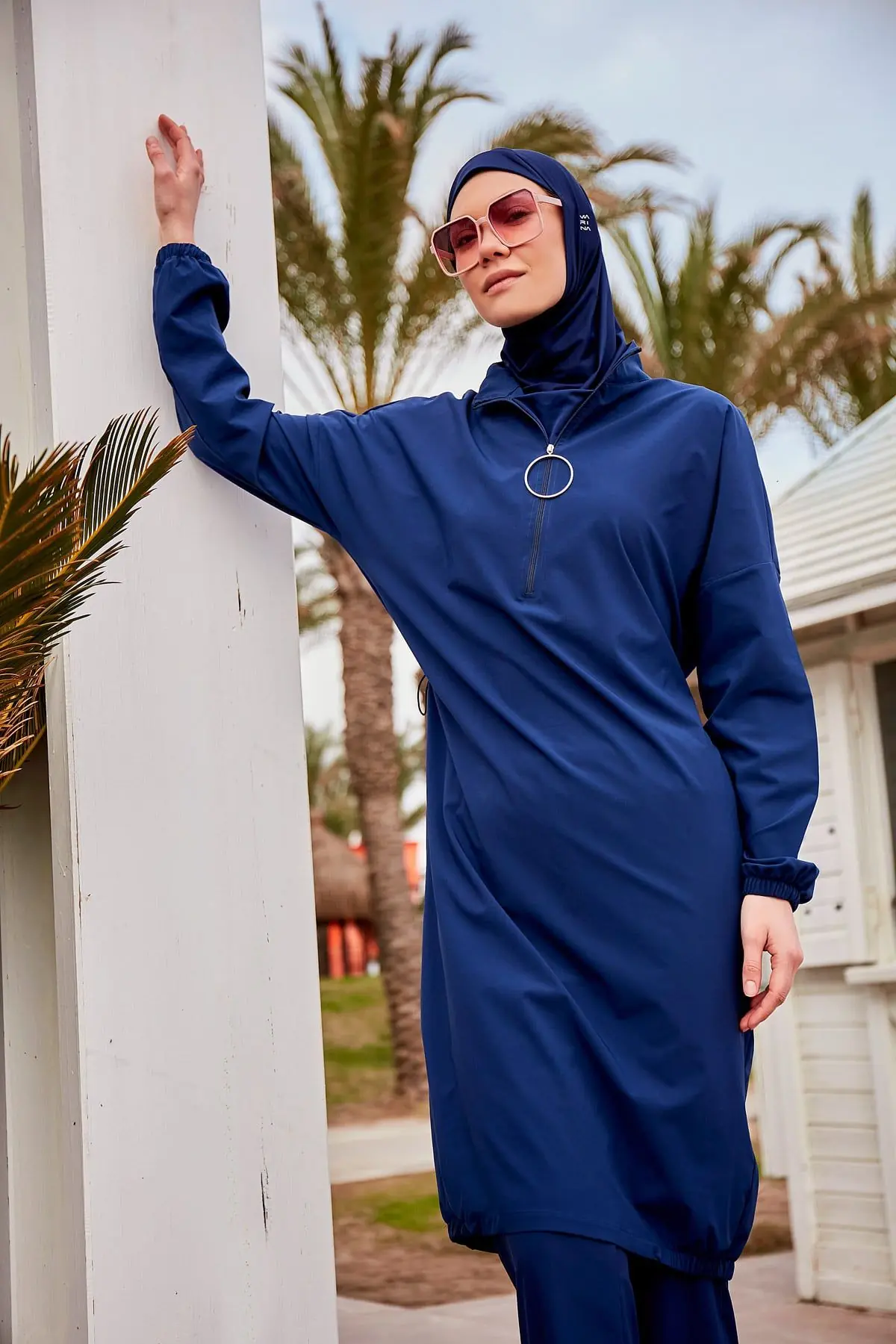Woven Navy Burkini Modest Swimwear M2403, photo 2