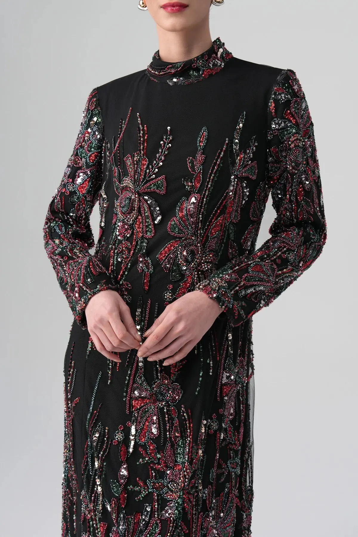 Virella Embellished Dress – Black, photo 3