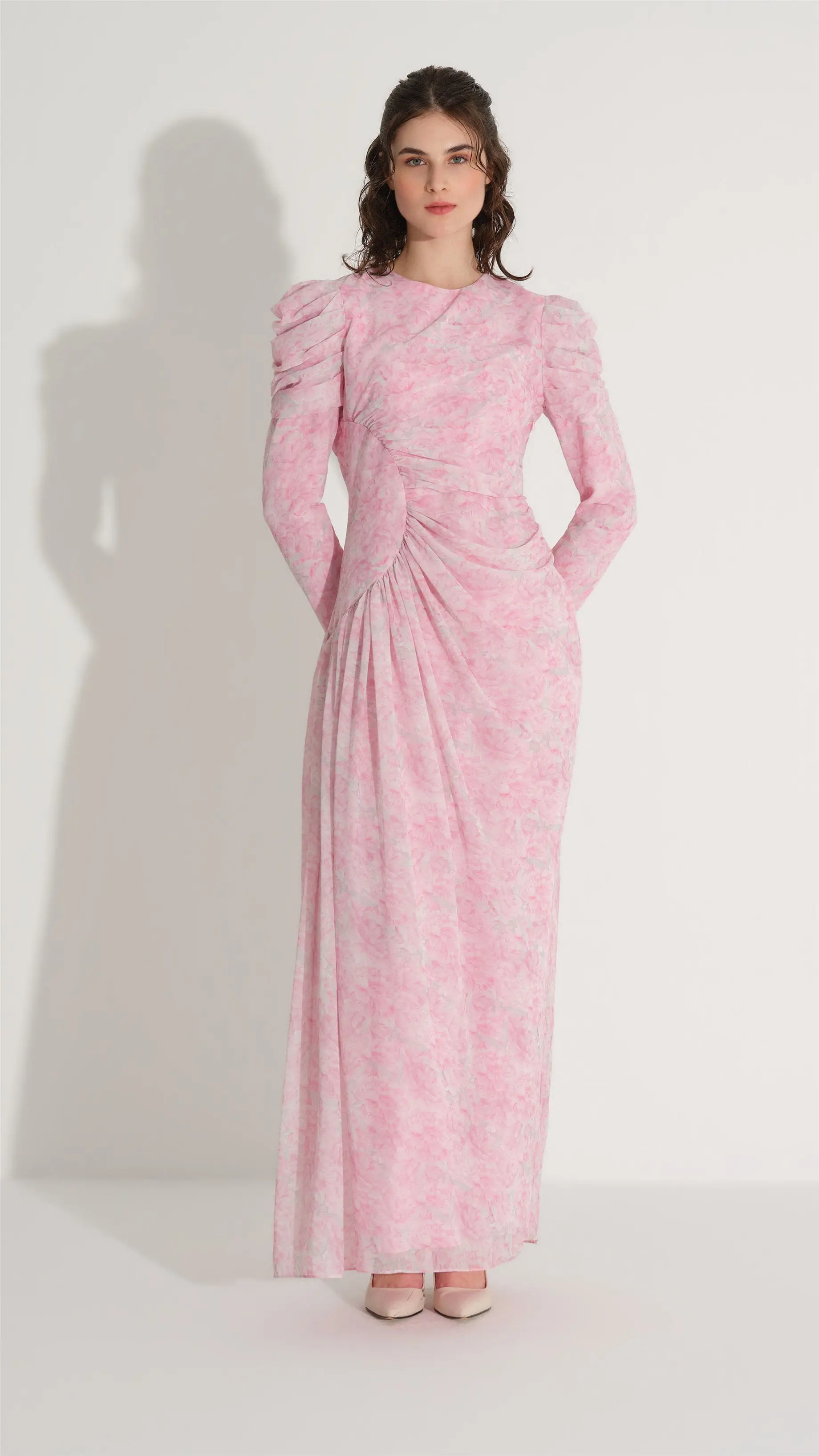 Side Ruched Dress – Pink