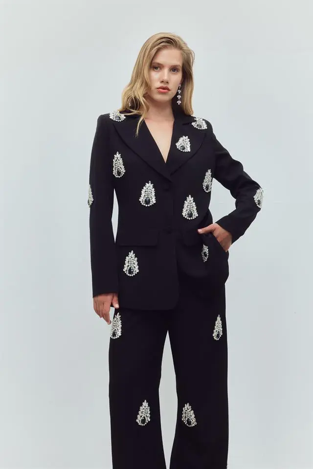Diamond Queen Embellished Set – Black, photo 3