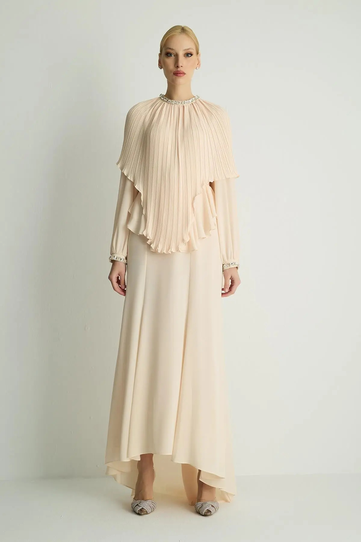 Plume Dress — Stone, photo 6