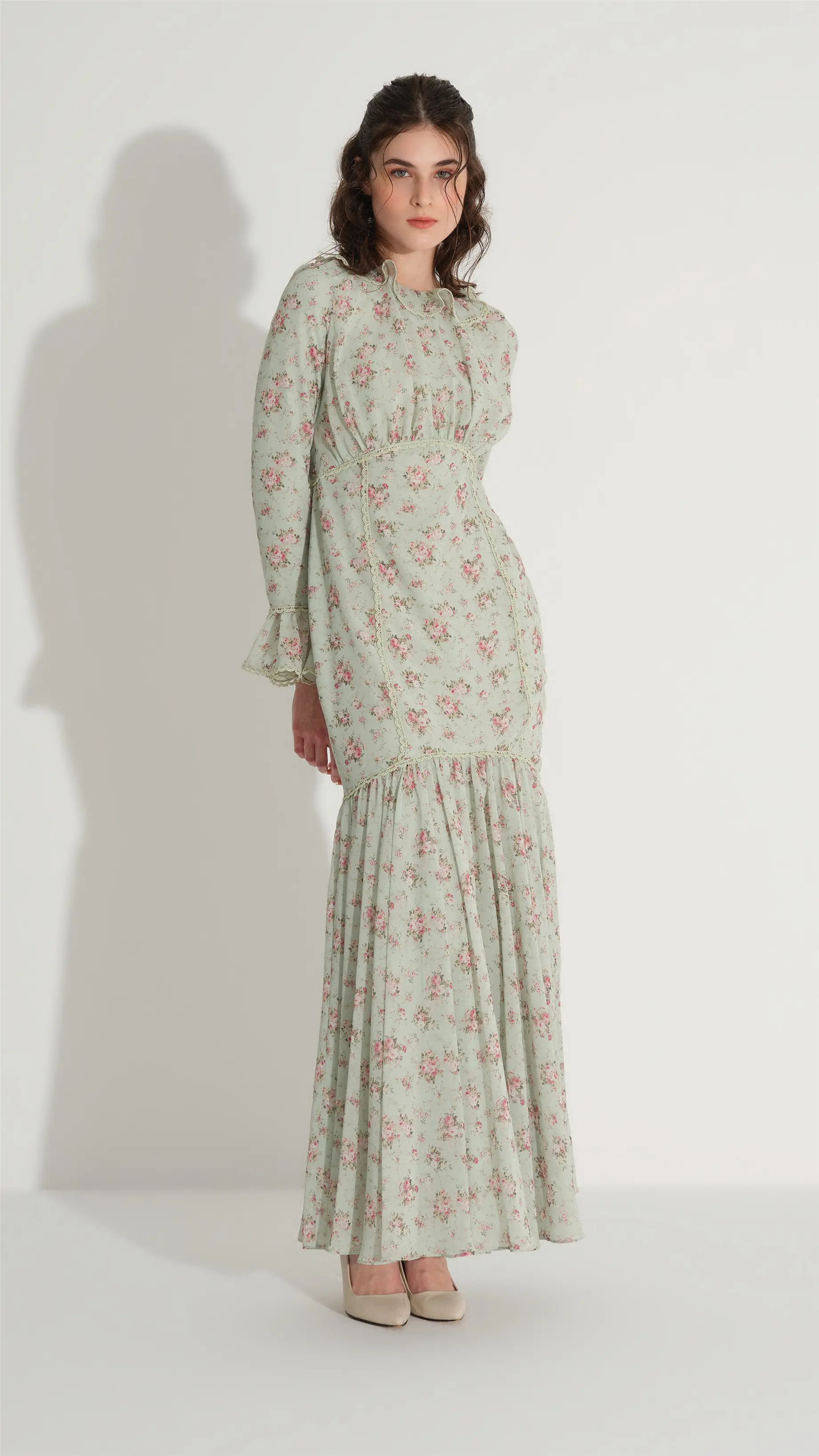 DANTELLİ BALIK FORM ELBİSE Mint, photo 6