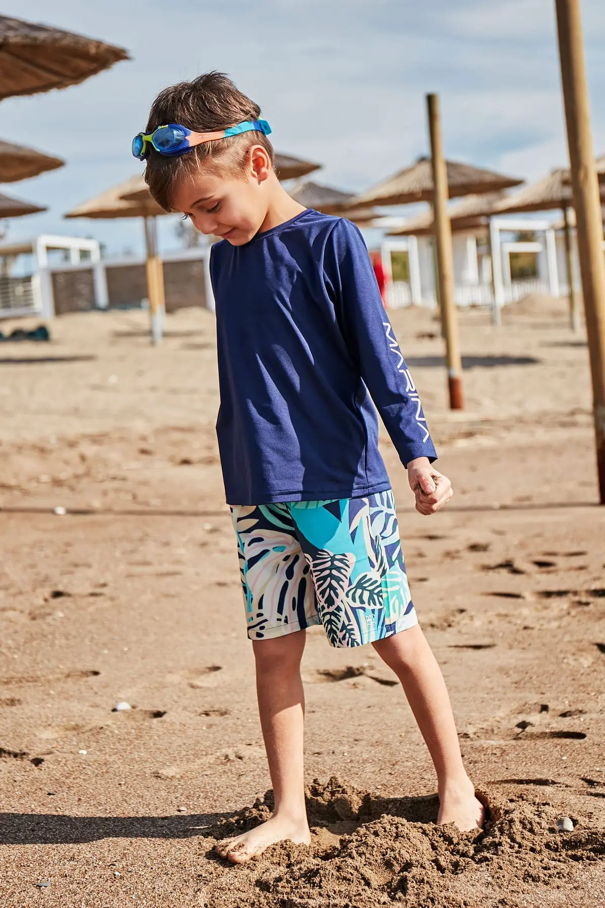 Woven Navy Boys Shorts B2431, photo 5